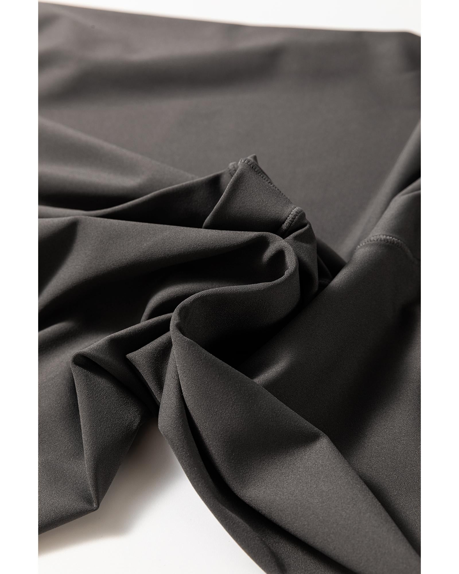 Dark Grey V Shape High Waist Flared Leggings - M 7