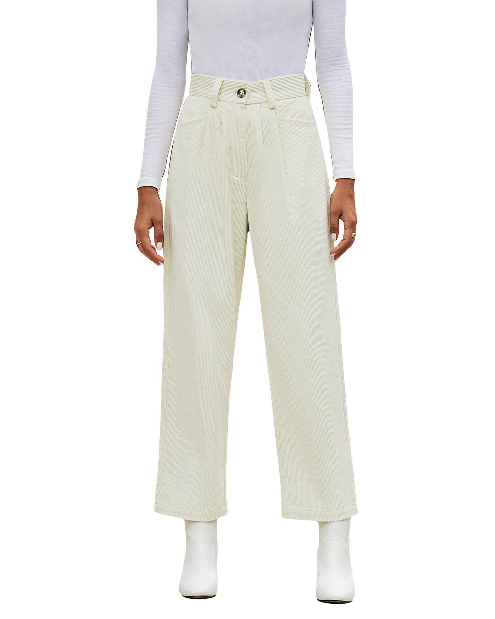 Azura Exchange Corduroy High Waist Straight Leg Pants - 8 US 6