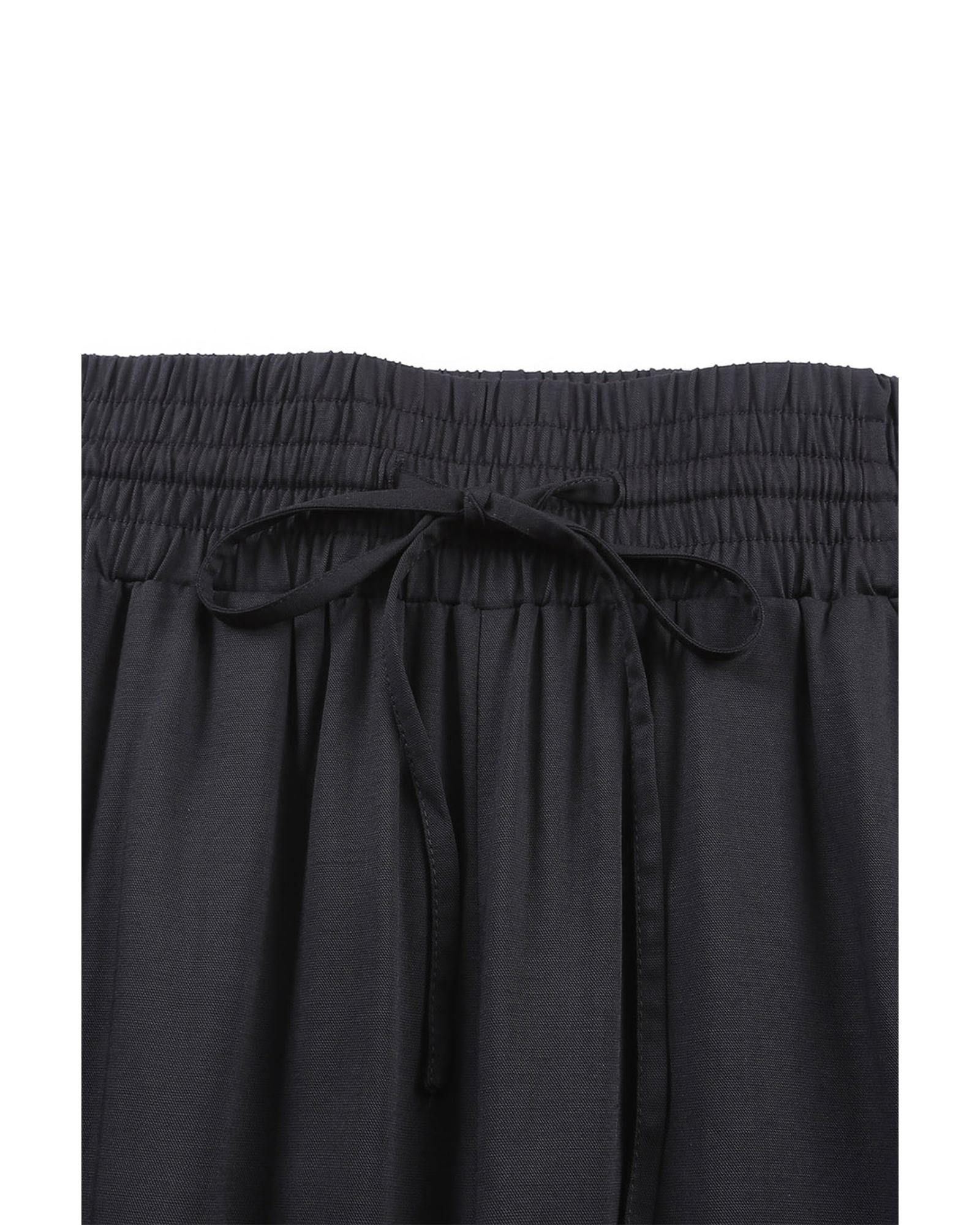 Azura Exchange Casual Wide Leg Pants with Drawstring Elastic Waist - S 6