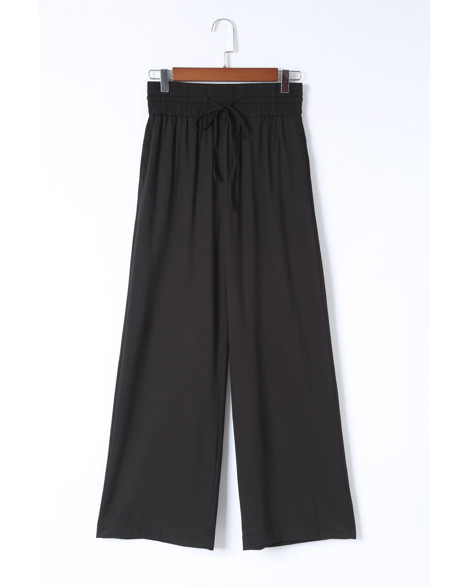 Azura Exchange Casual Wide Leg Pants with Drawstring Elastic Waist - XL 3