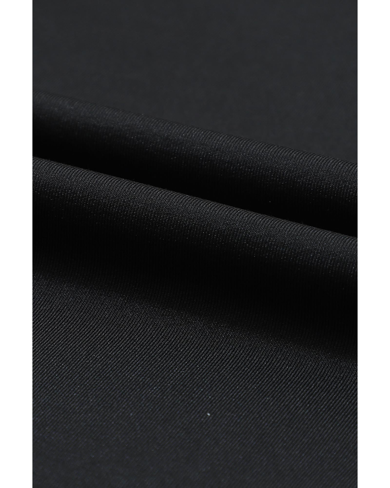 Black Drawstring Waist Pocketed Joggers - M 5