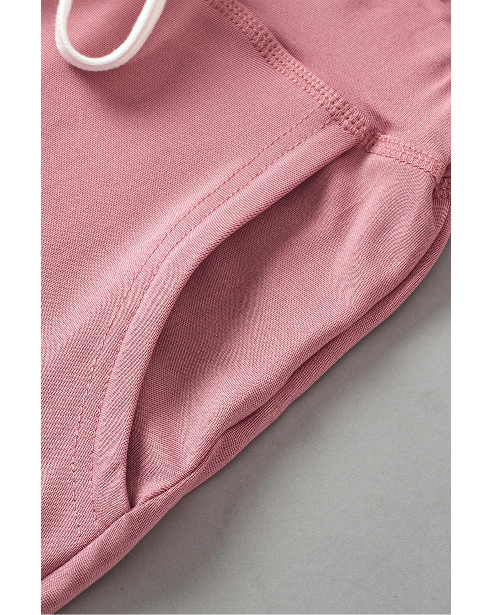 Fushia Drawstring Waist Pocketed Joggers - XL 5