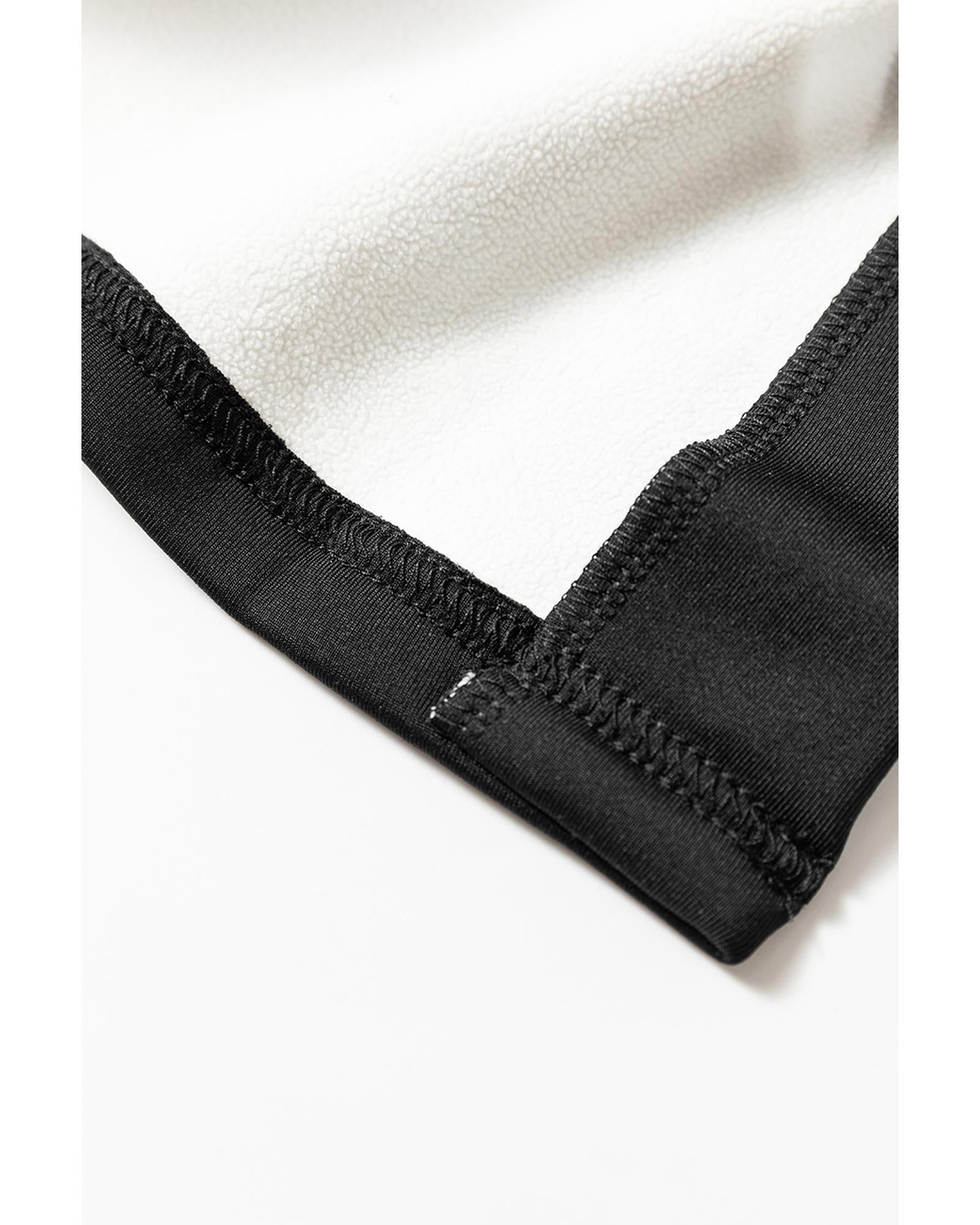 Black Thermal Lined Split Flare Leg Pants - M 6