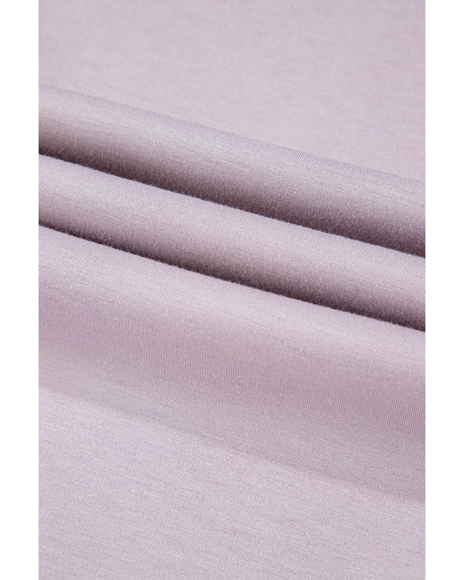 Orchid Petal Drawstring Waist Satin Stripe Patch Straight Leg High Waist Pants - M 4
