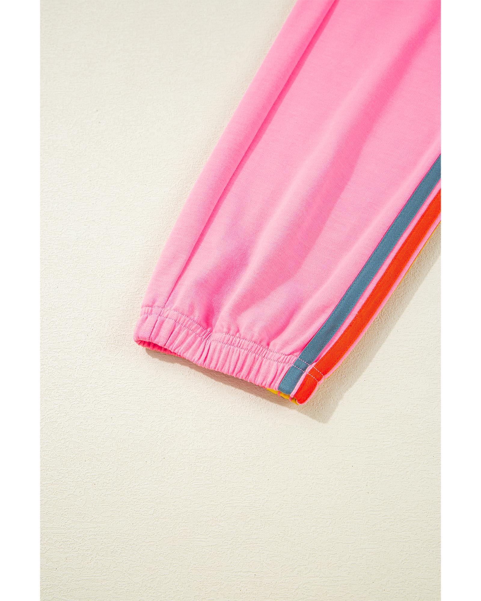 Pink Counting Rainbows High Waist Sweatpants - L 5