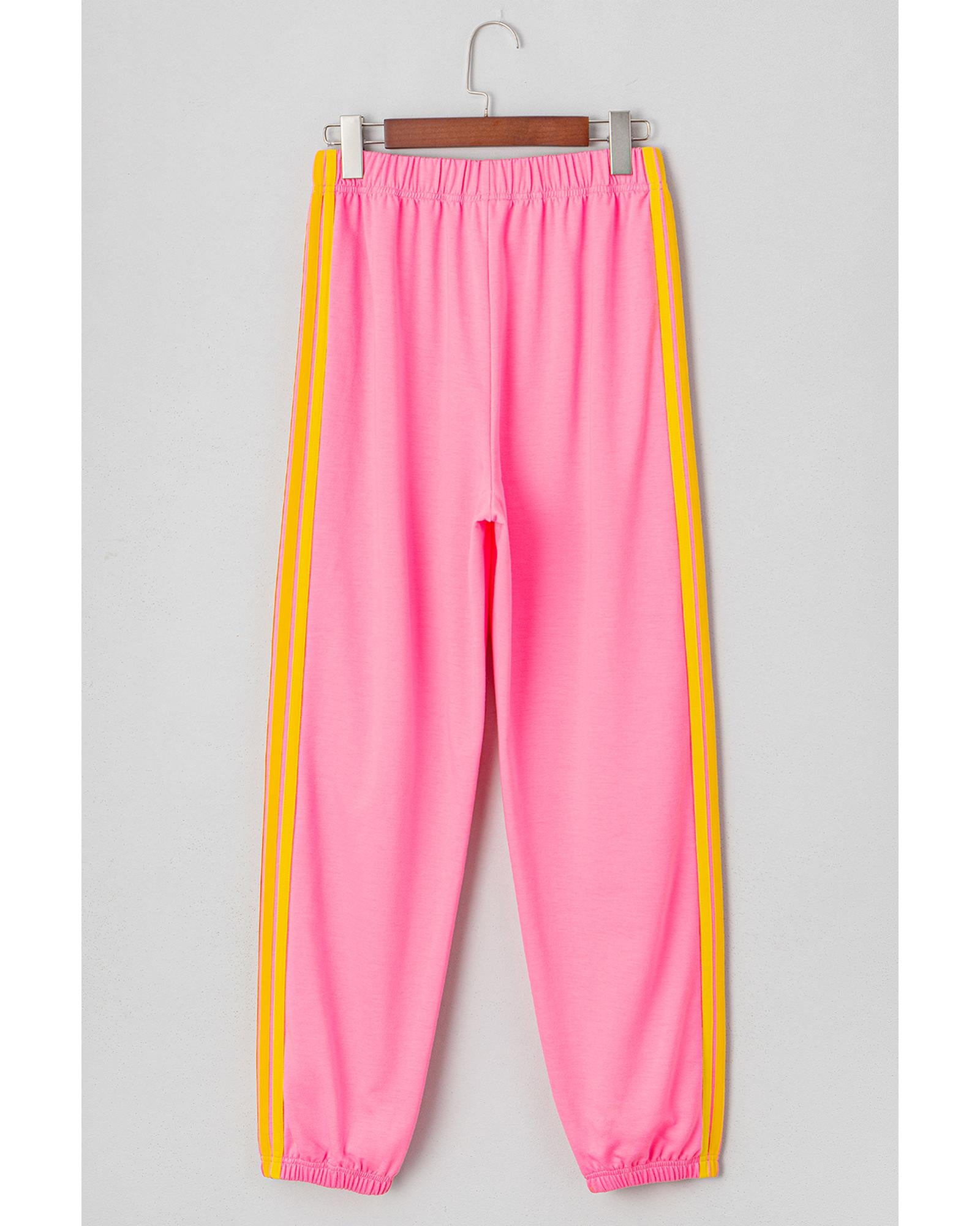 Pink Counting Rainbows High Waist Sweatpants - XL 6