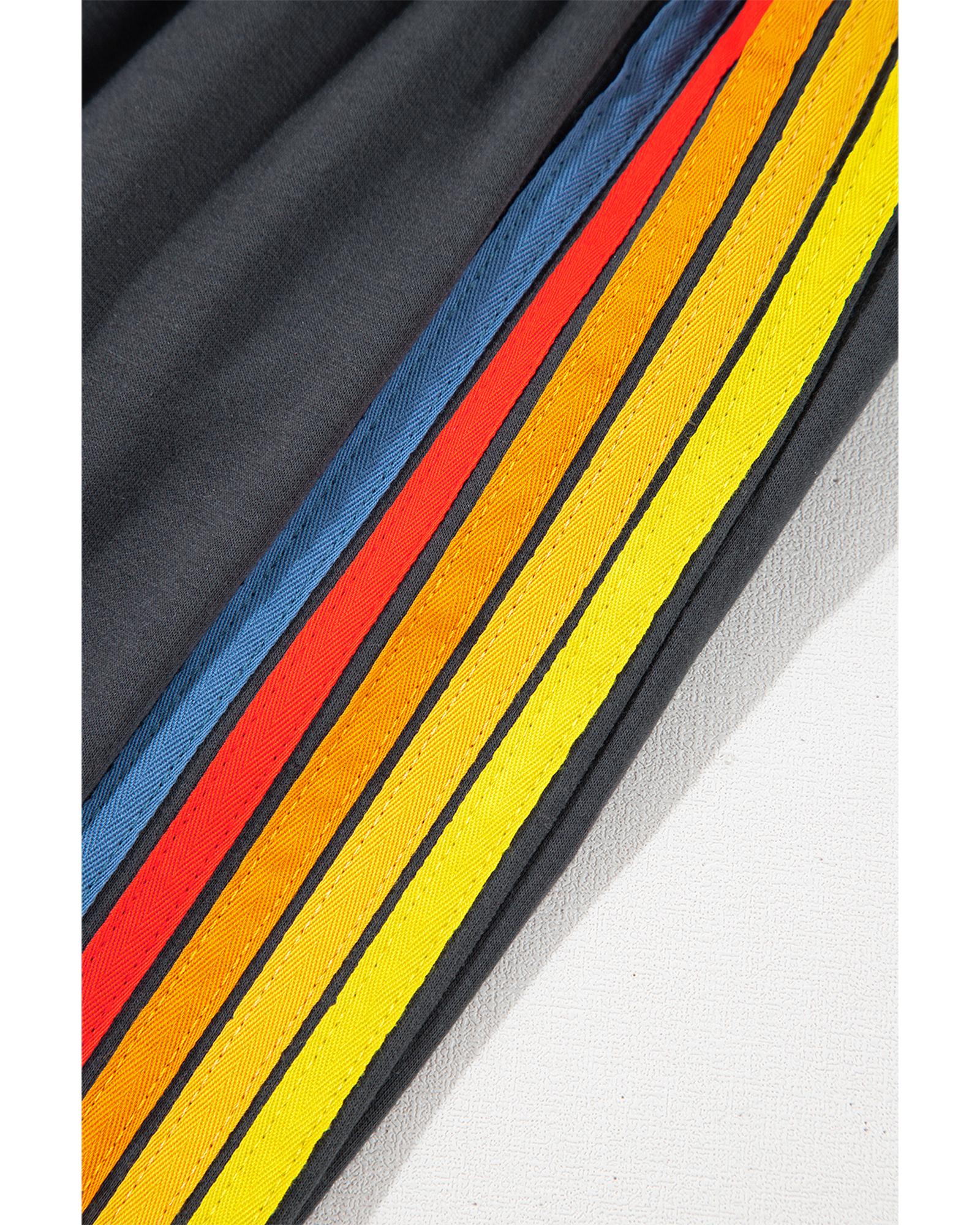 Dark Grey Counting Rainbows High Waist Sweatpants - M 3