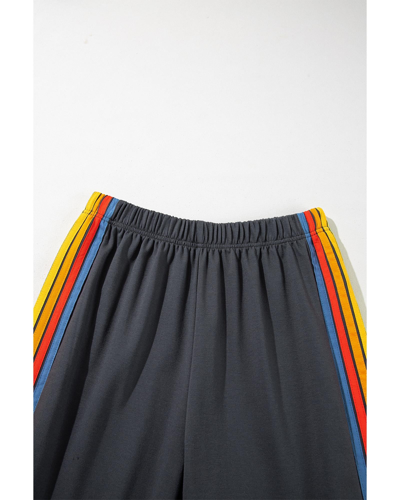 Dark Grey Counting Rainbows High Waist Sweatpants - M 7