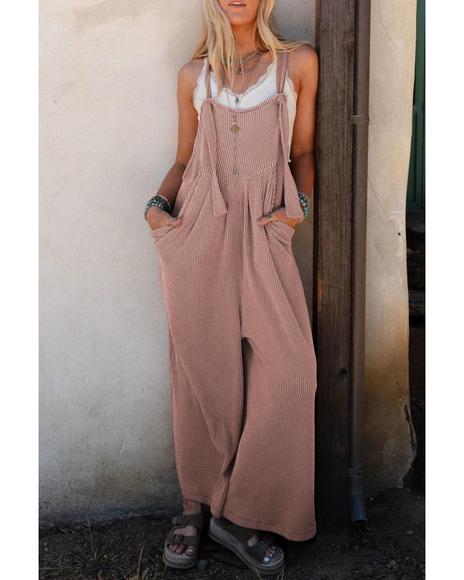 DUNE Corded Adjustable Straps Wide Leg Loose Overall - XL 8