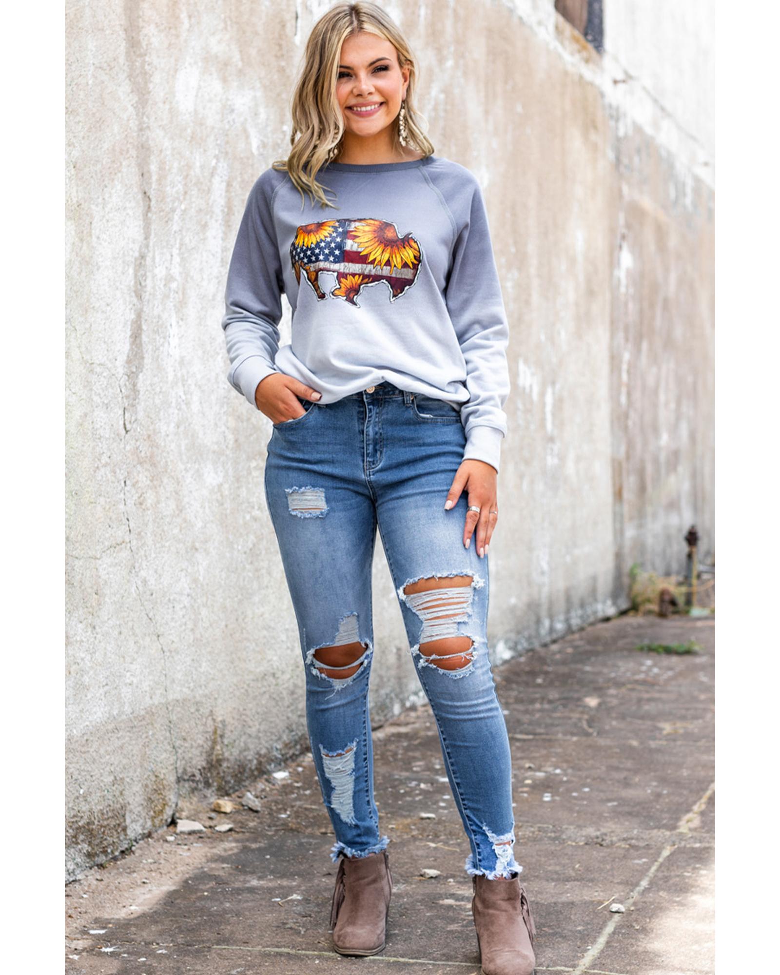 Azura Exchange Distressed Skinny Jeans - L 5