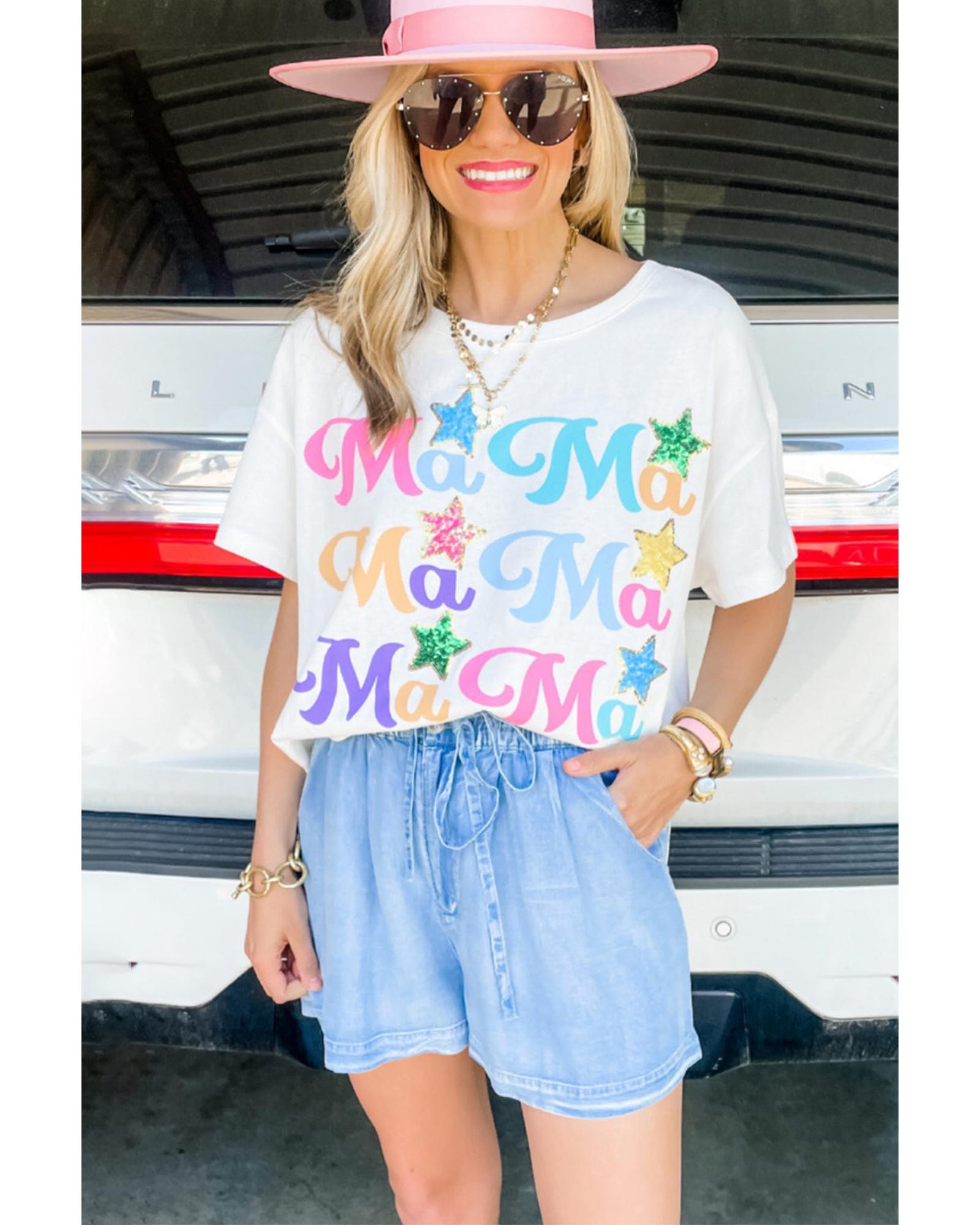 Beau Blue Casual Chambray Drawstring Shorts - 12 US 3