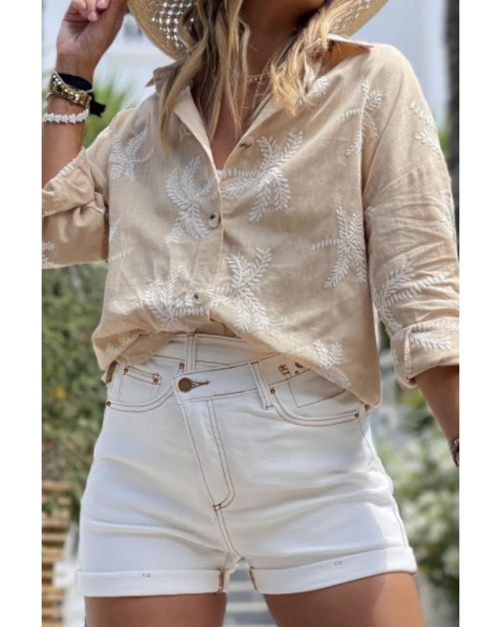 White Asymmetric Waist Design Stylish Denim Shorts - 10 US 7