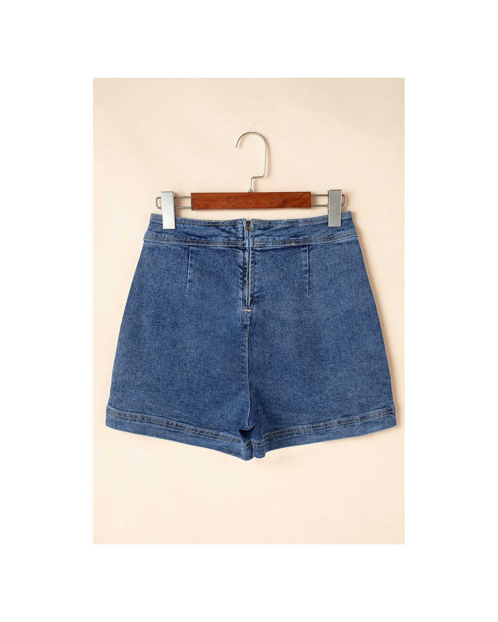 Ashleigh Blue Faux Wrapped Mini Denim Skort - 12 US 5