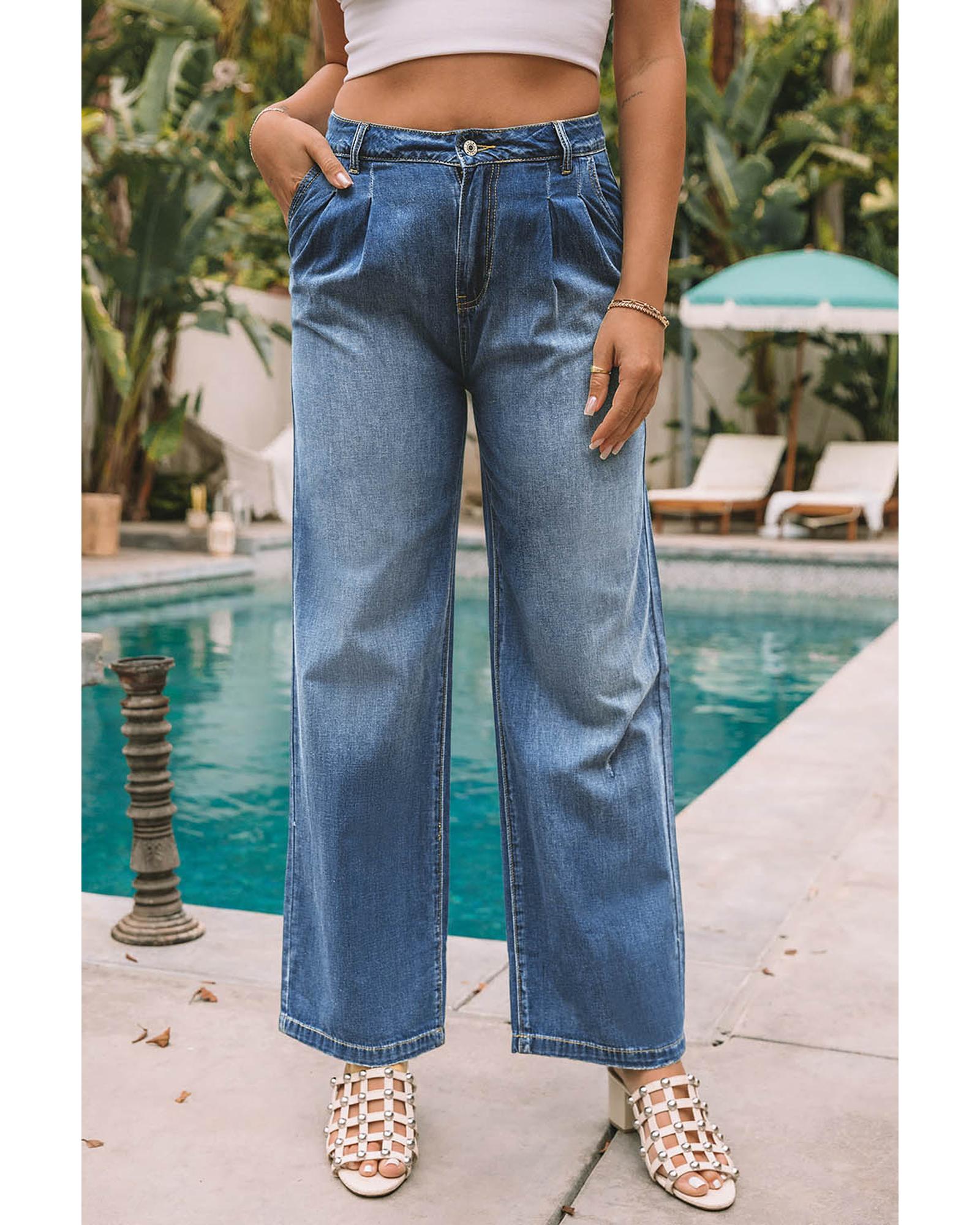 Azura Exchange Relaxed Fit Denim Trousers - 14 US 7