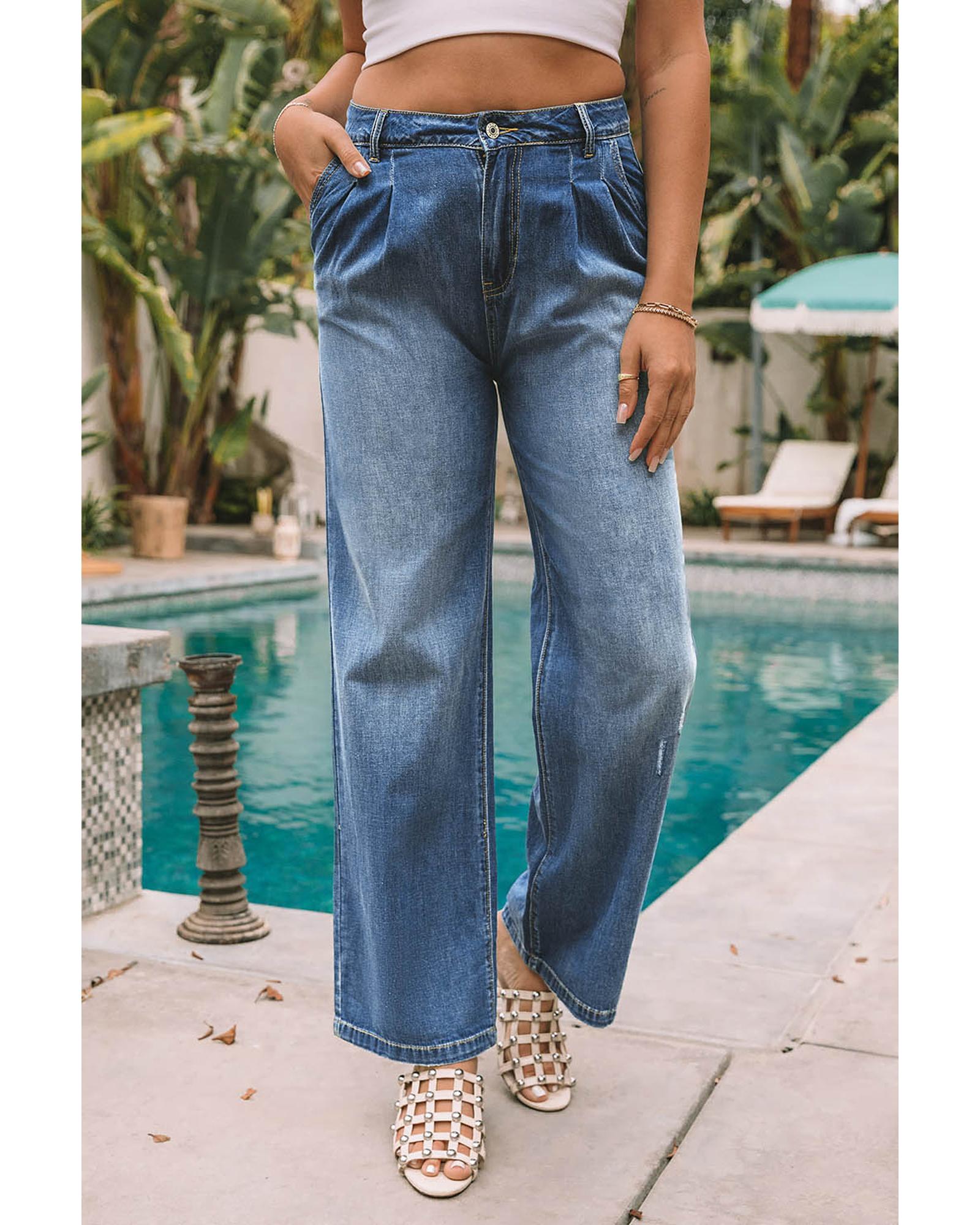 Azura Exchange Relaxed Fit Denim Trousers - 16 US 8
