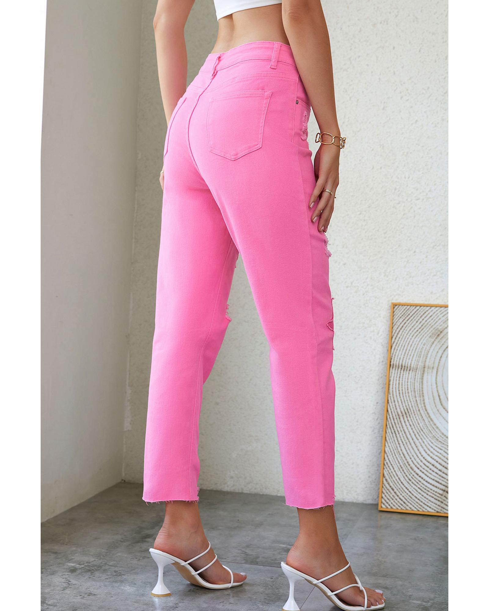 Azura Exchange Patchwork Straight Leg Jeans - 14 US 3