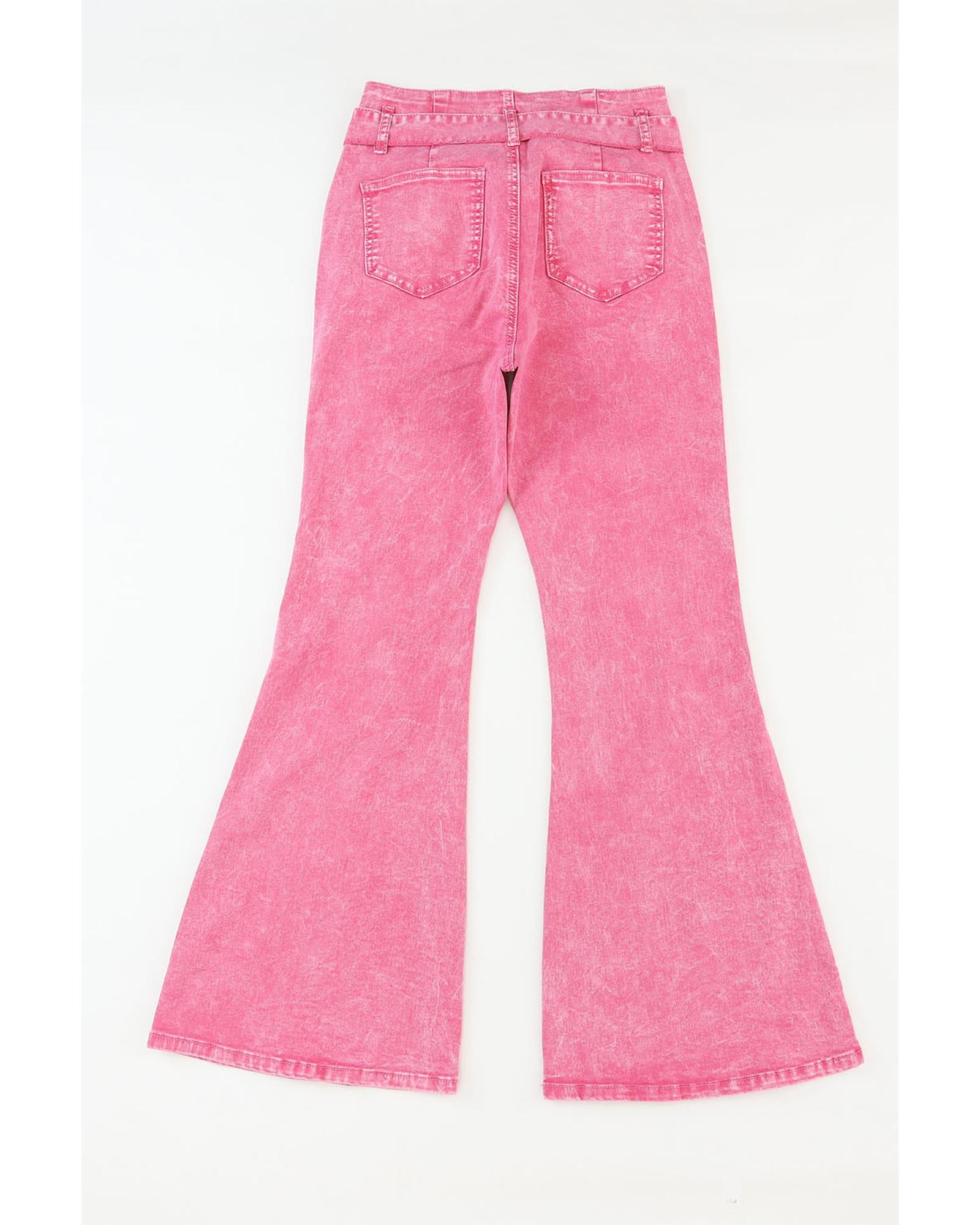 Azura Exchange High Waist Flare Leg Front Knot Jeans - 16 US 5
