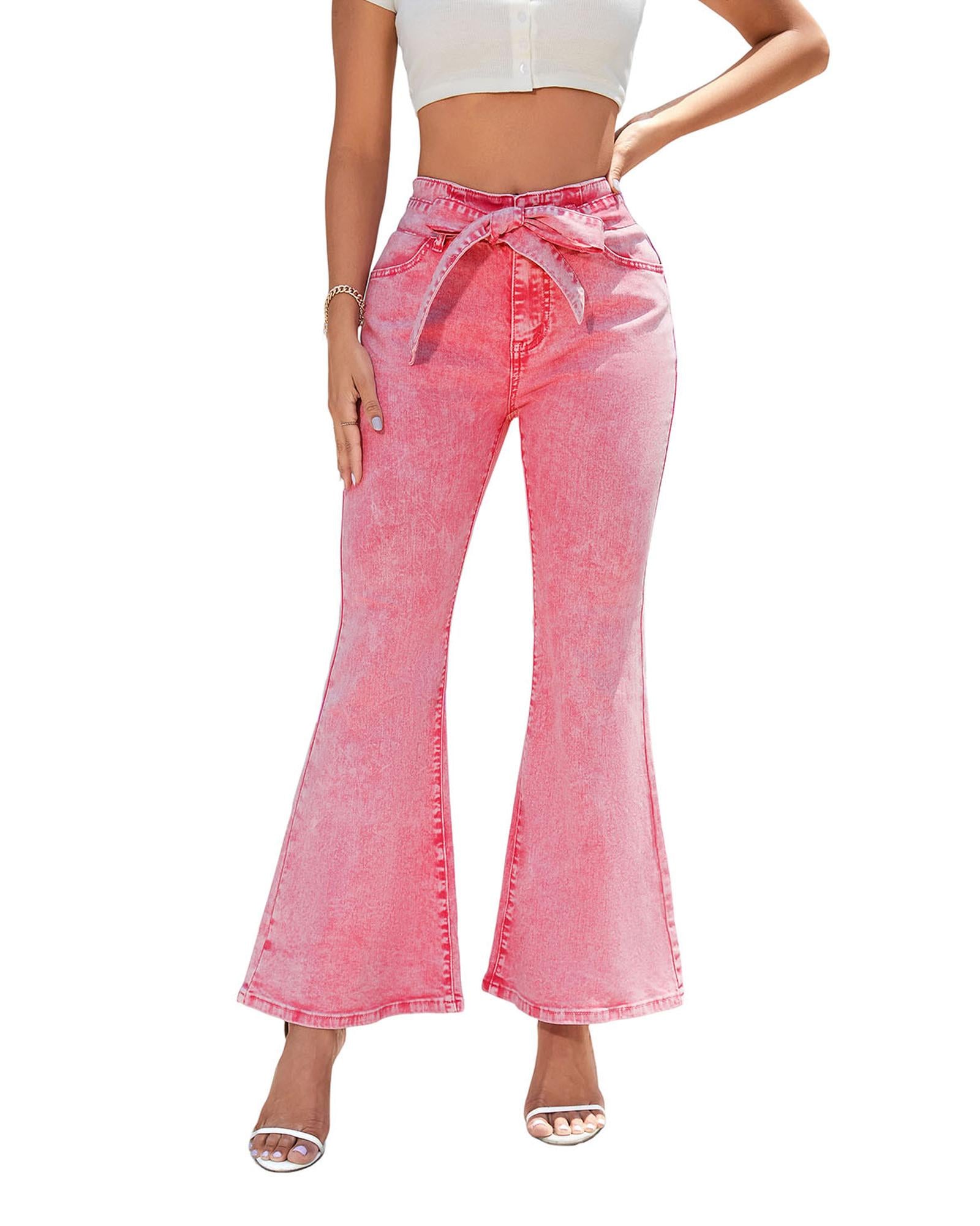 Azura Exchange High Waist Flare Leg Front Knot Jeans - 8 US