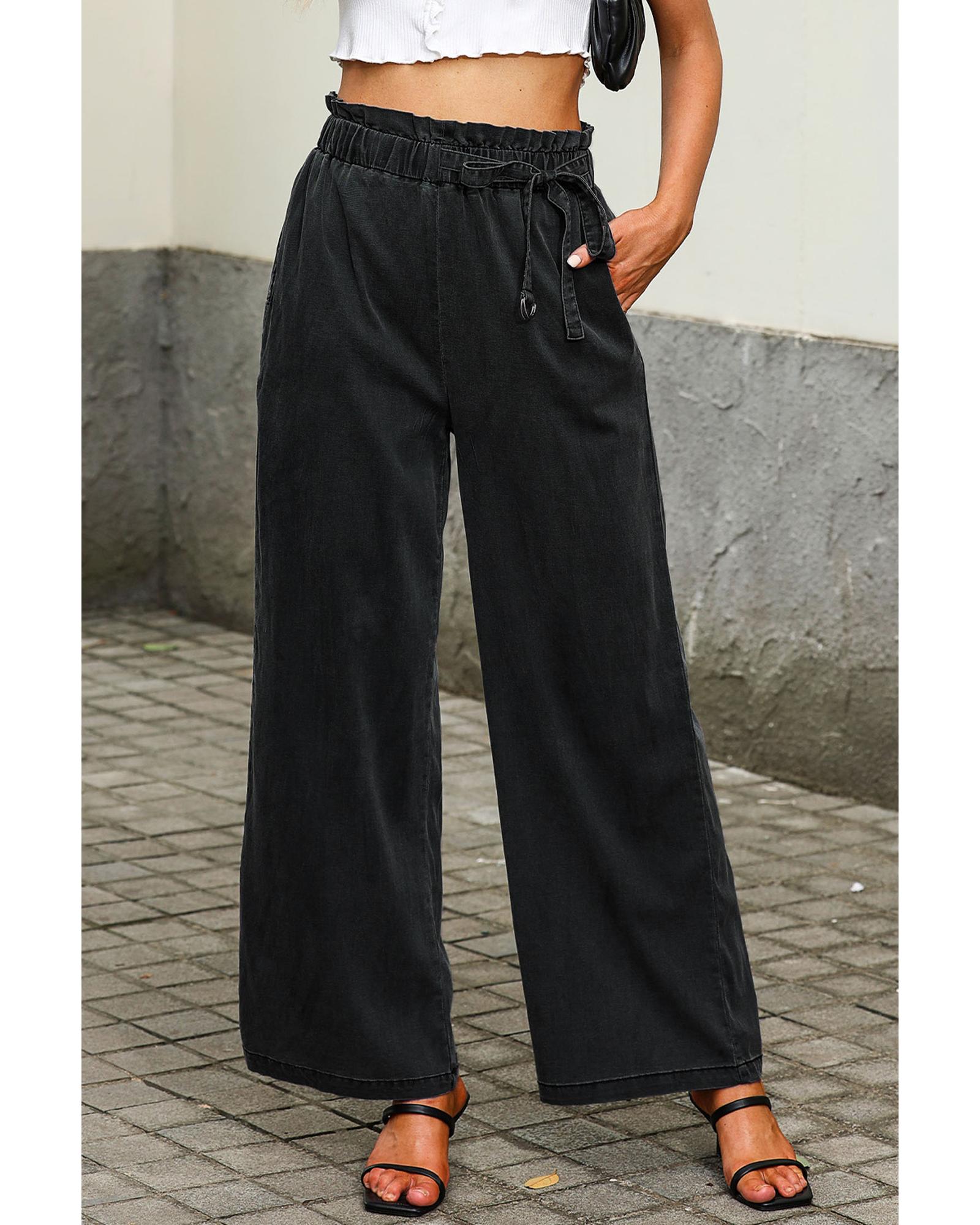 Azura Exchange Pocketed Wide Leg Tencel Jeans - 18 US 3