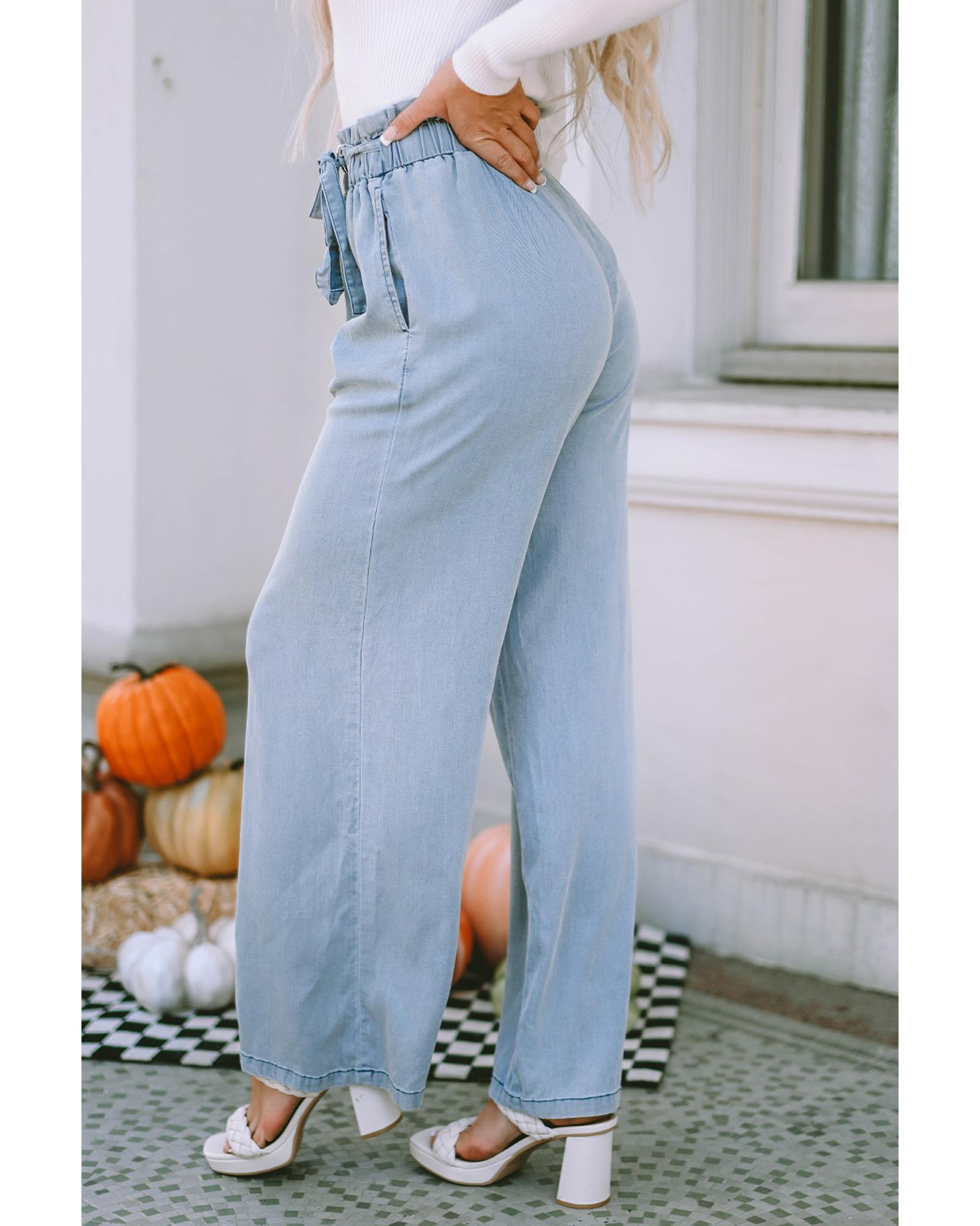 Azura Exchange High Waist Wide Leg Tencel Jeans - 14 US 4