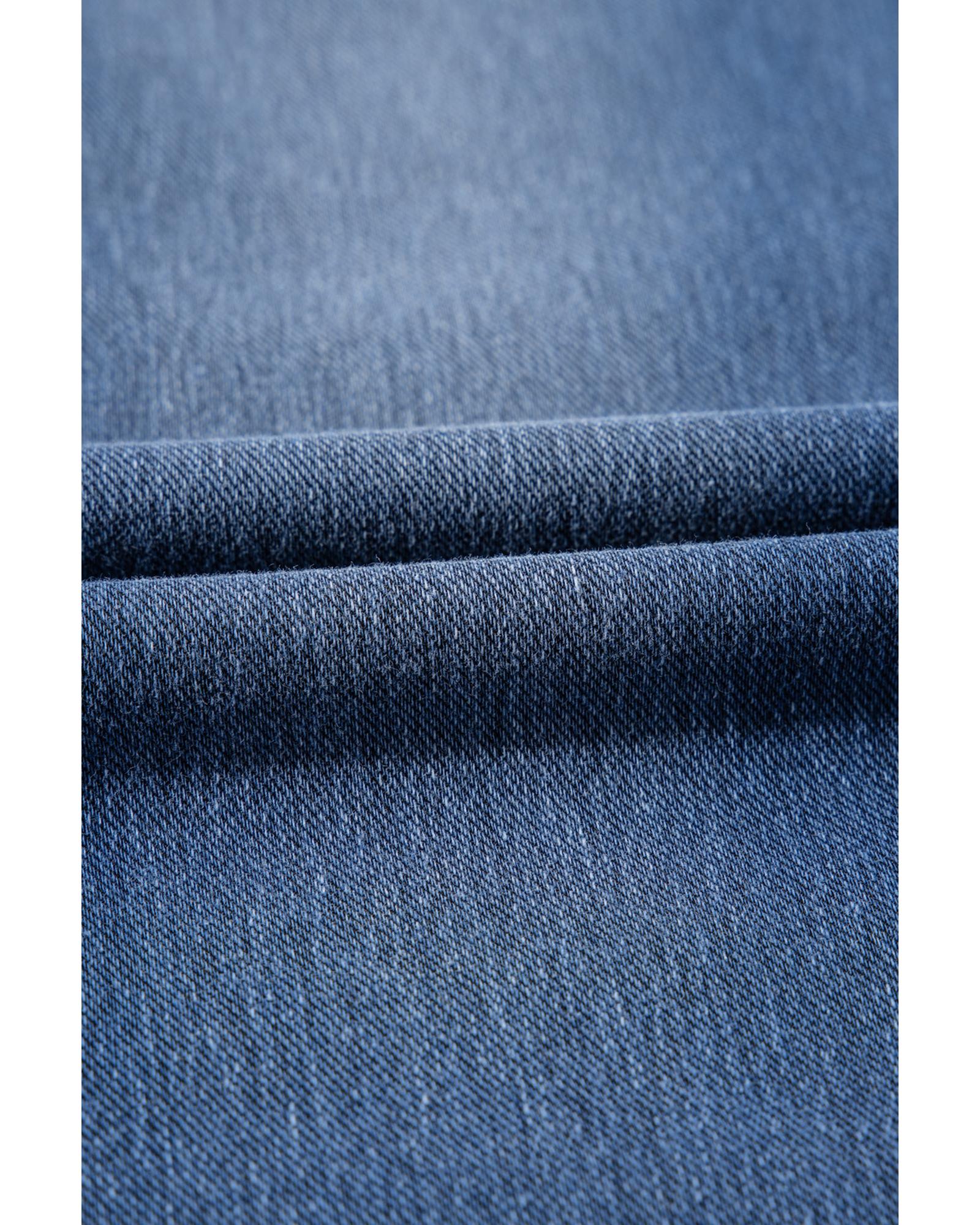 Navy Blue Skinny Elastic Waist Ankle Length Mid Waist Jeggings with Pockets - S