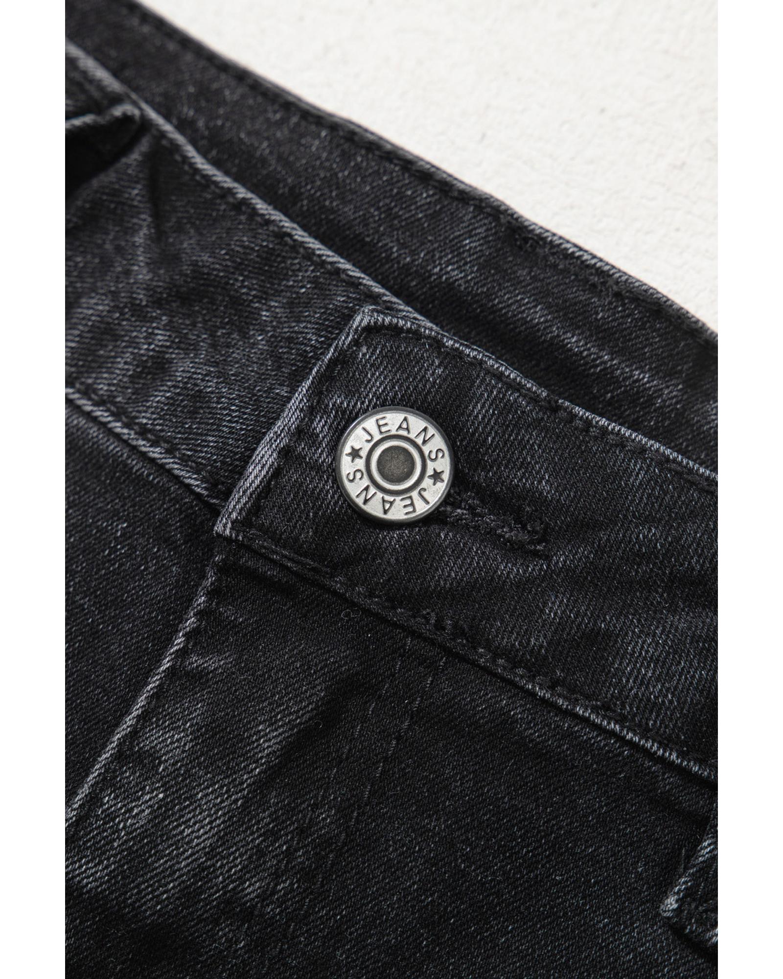 Black Wide Leg Pocketed High Waist Jeans - 10 US 8