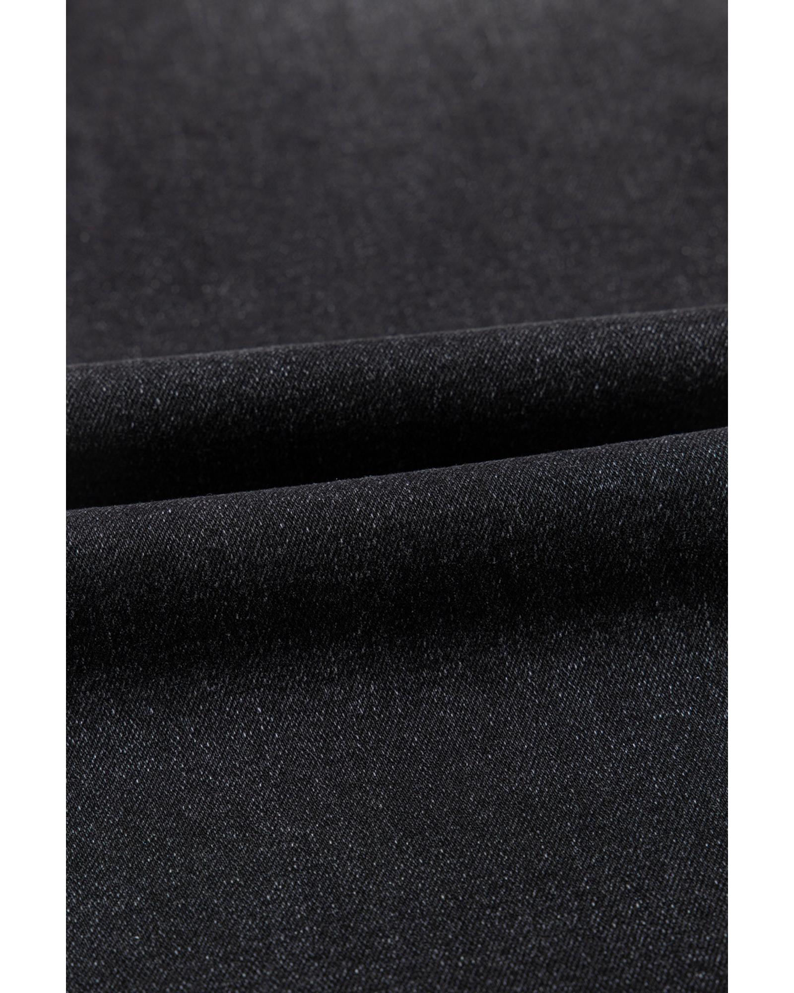 Black Wide Leg Pocketed High Waist Jeans - 14 US 6