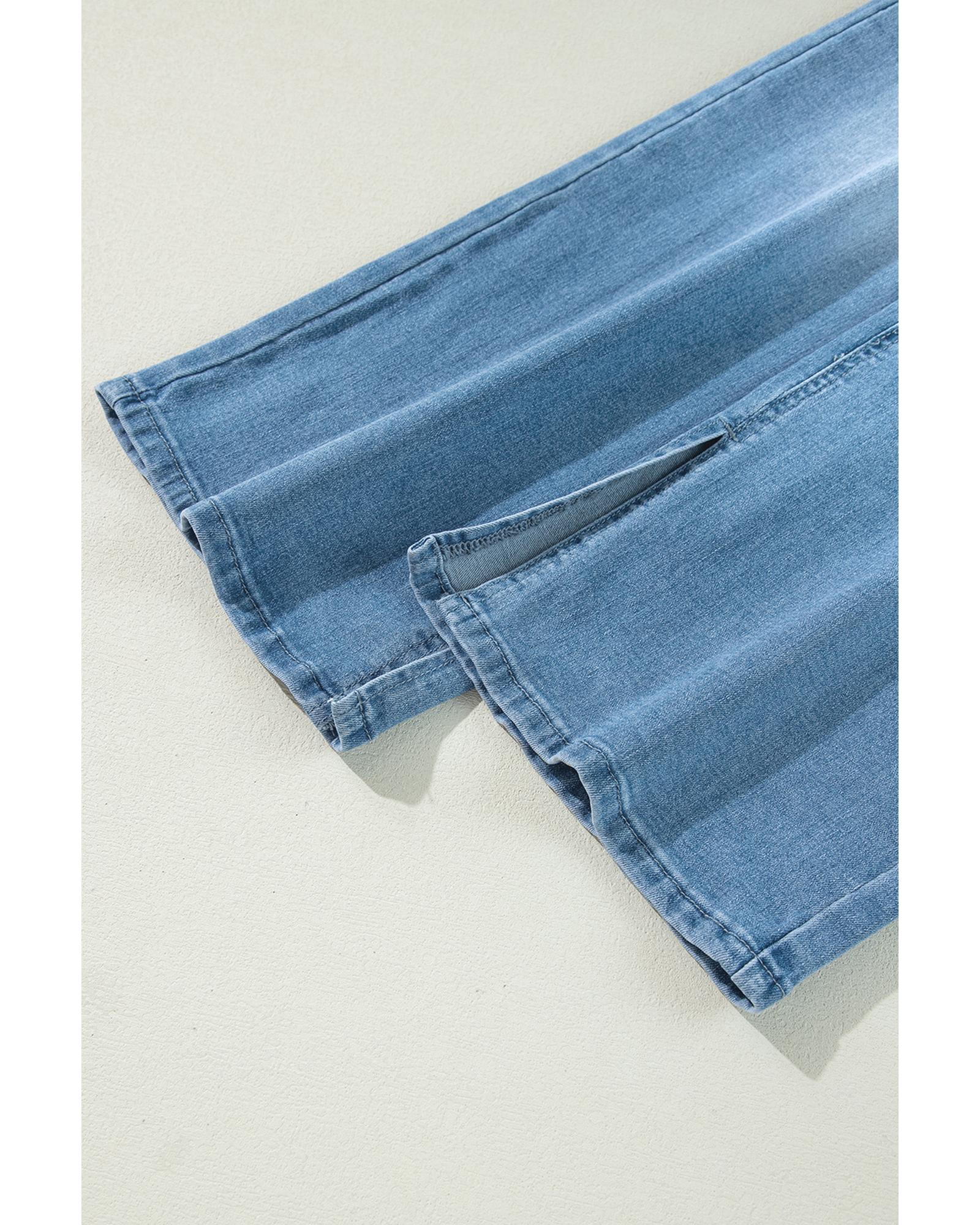 Myosotis High Rise Shift Slit Leg Straight Jeans - 16 US