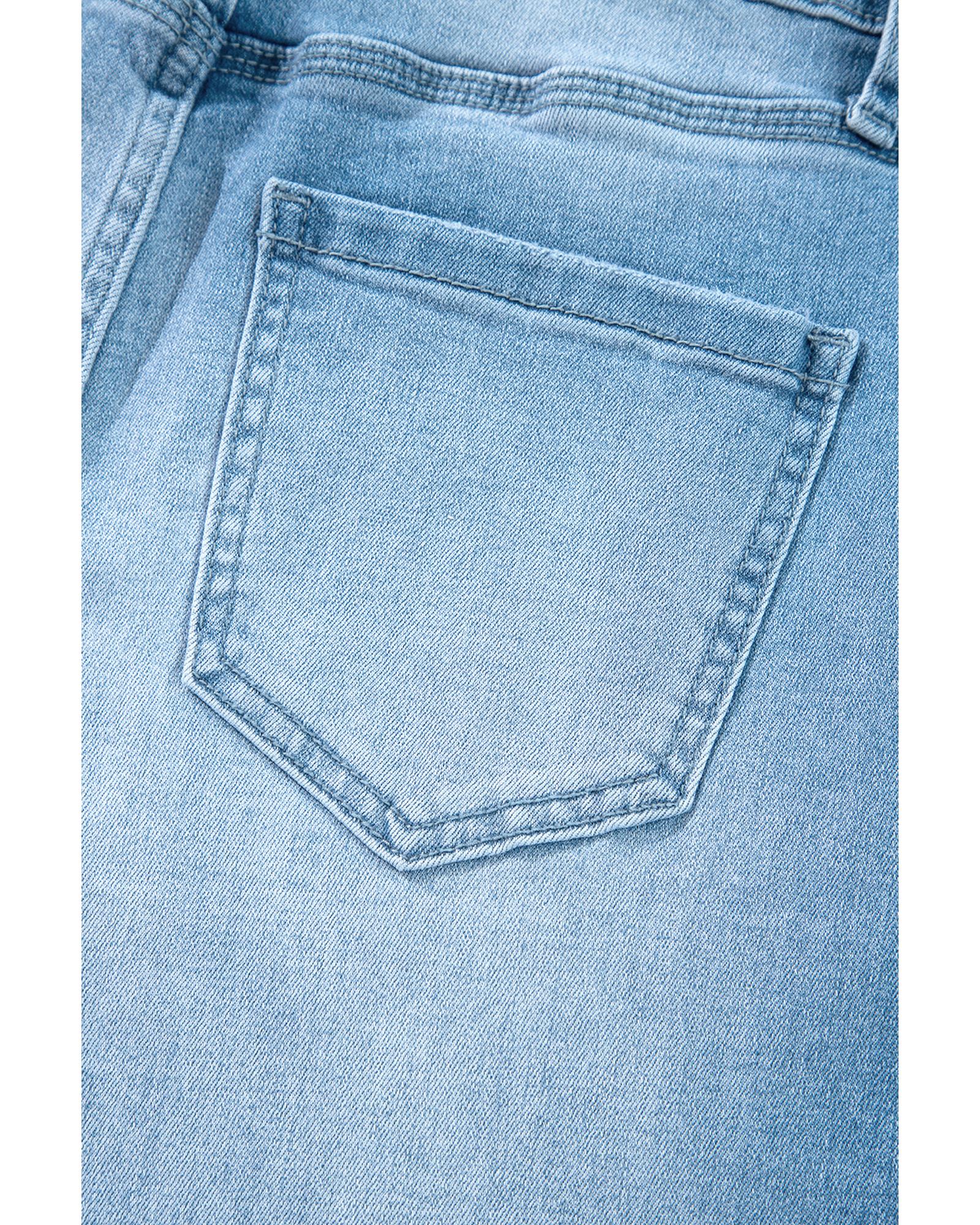 Myosotis High Rise Shift Slit Leg Straight Jeans - 16 US 4