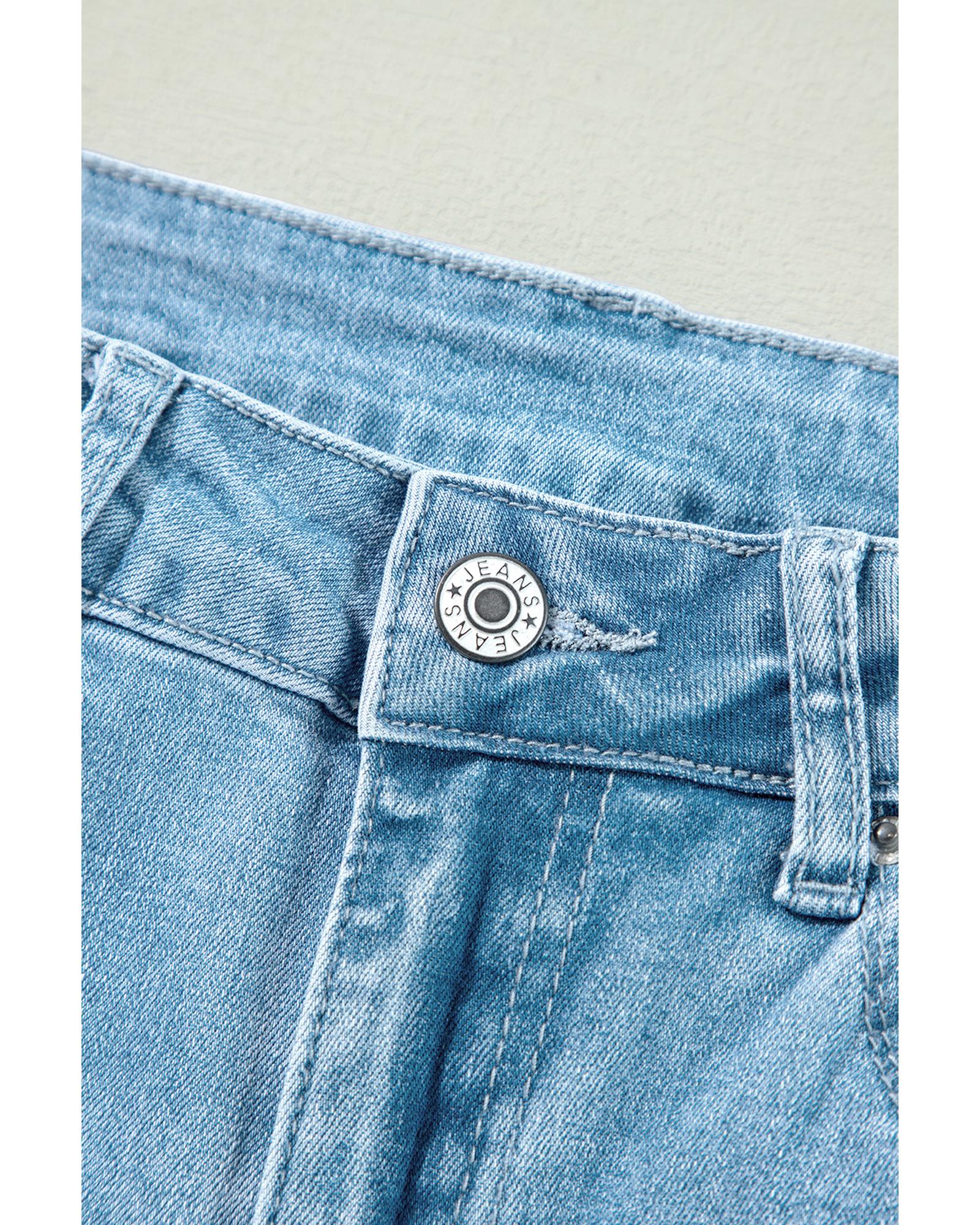 Myosotis High Rise Shift Slit Leg Straight Jeans - 16 US 7