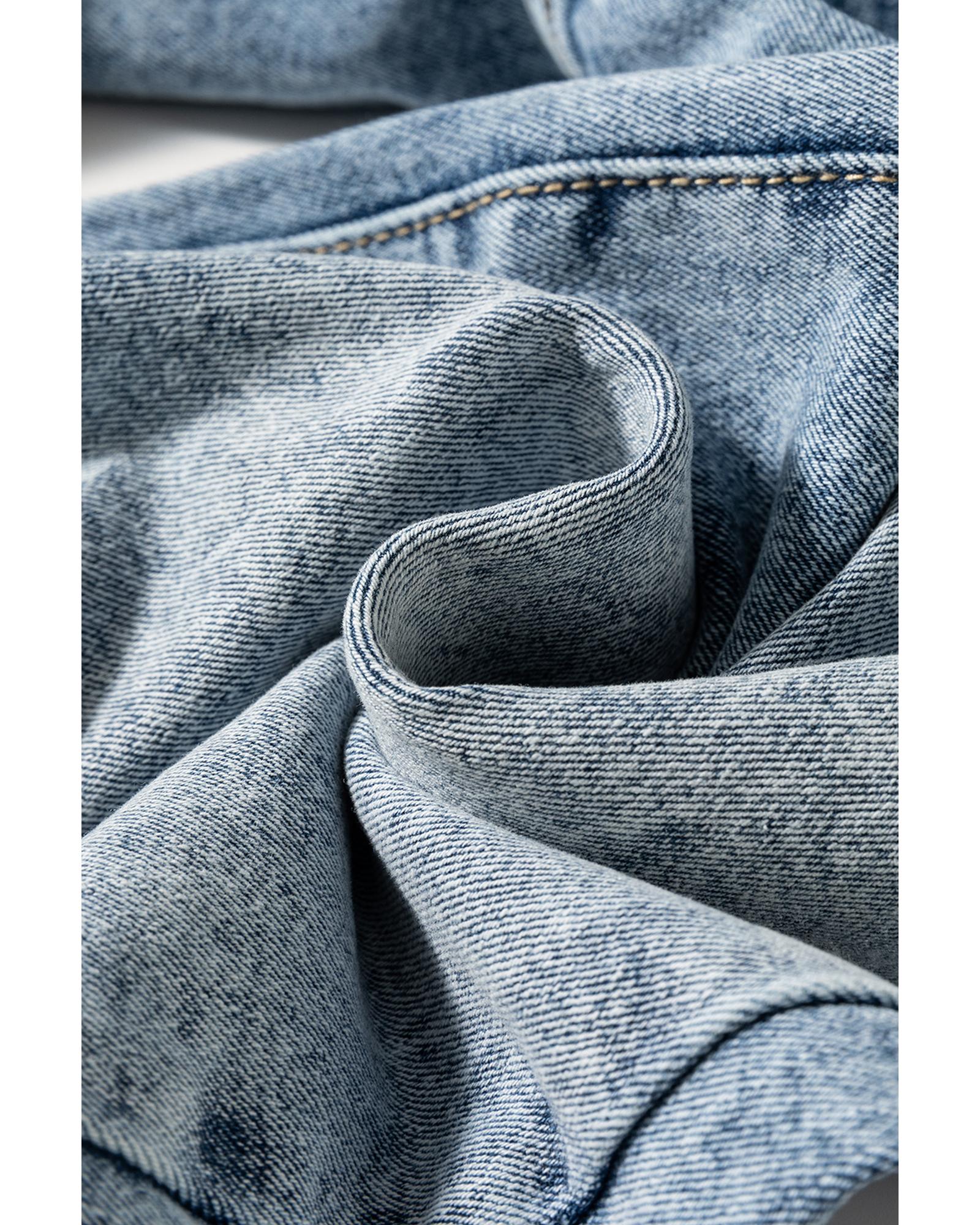 Myosotis High Rise Button Zip Fly Medium Wash Jeans - 4 US 4