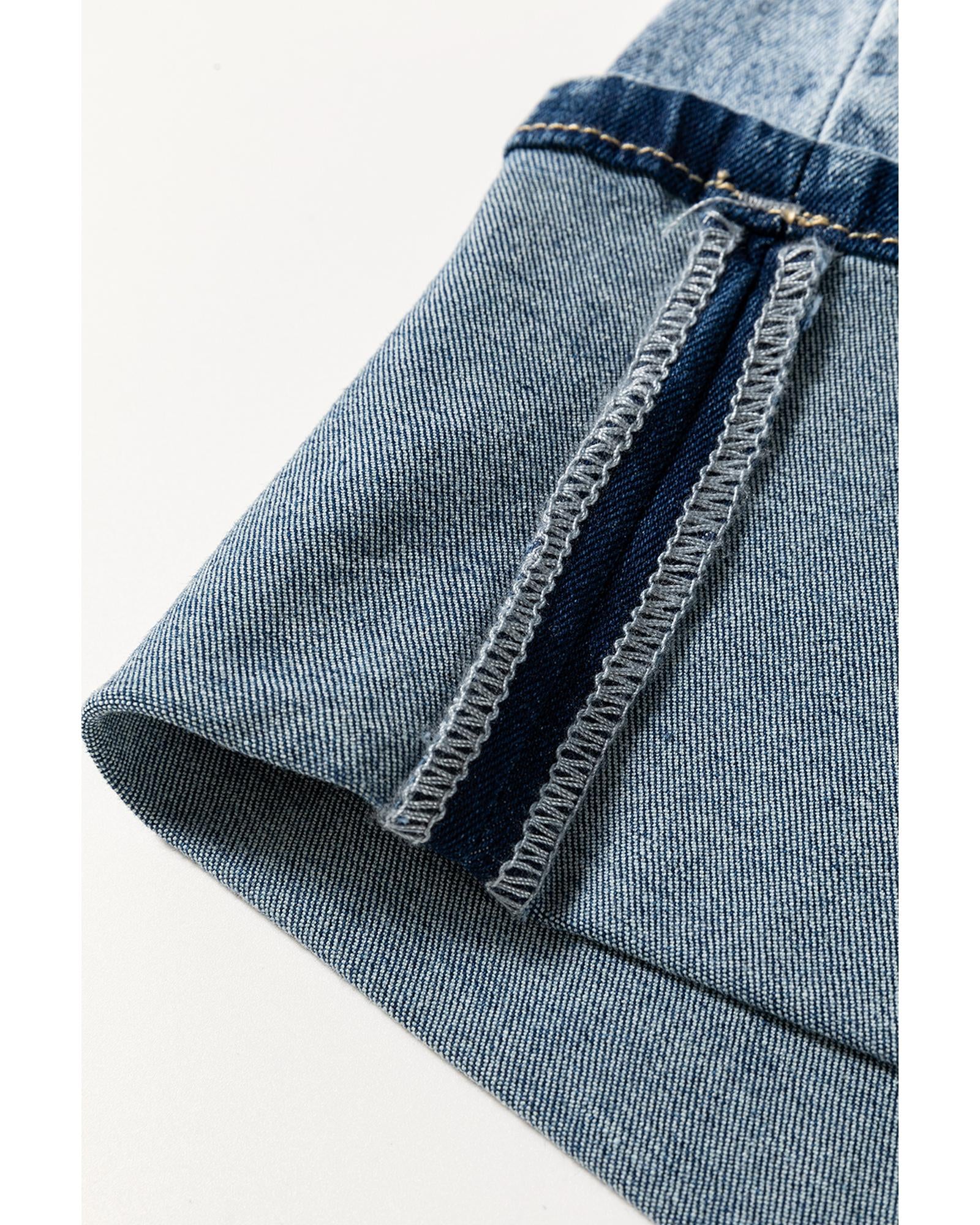 Myosotis High Rise Button Zip Fly Medium Wash Jeans - 4 US 7