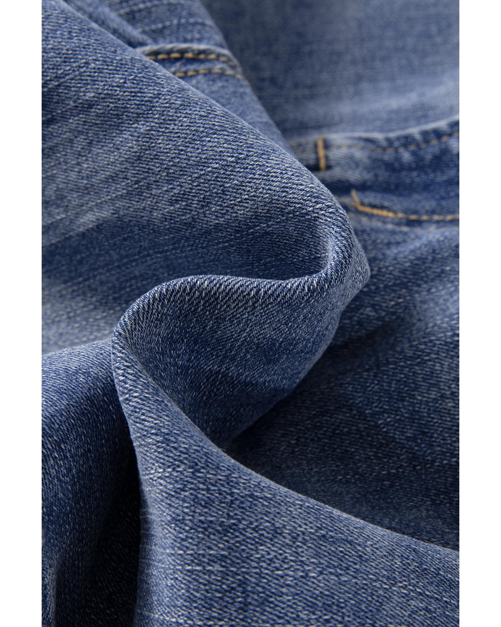 Ashleigh Blue Mineral Wash High Waist Bell Bottom Crop Jeans - 10 US 7