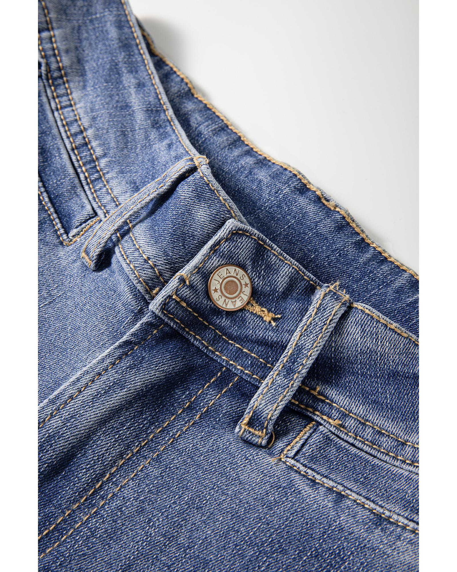 Ashleigh Blue Mineral Wash High Waist Bell Bottom Crop Jeans - 14 US 3