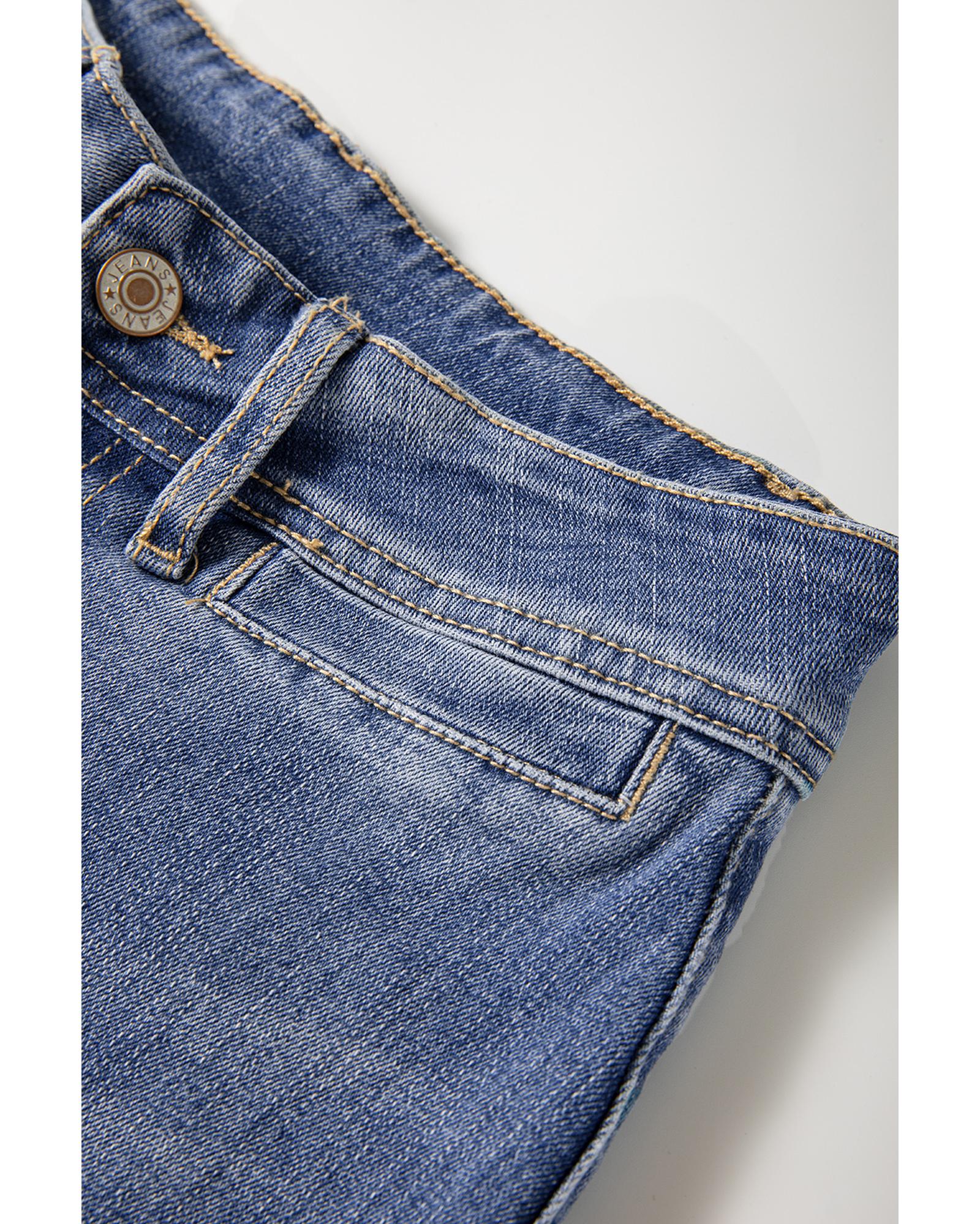 Ashleigh Blue Mineral Wash High Waist Bell Bottom Crop Jeans - 14 US 8
