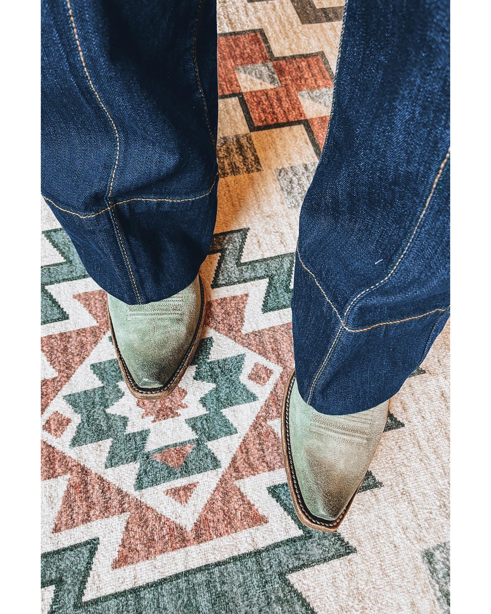 Sail Blue Center Seam Deep Wash Straight Jeans - 10 US 6