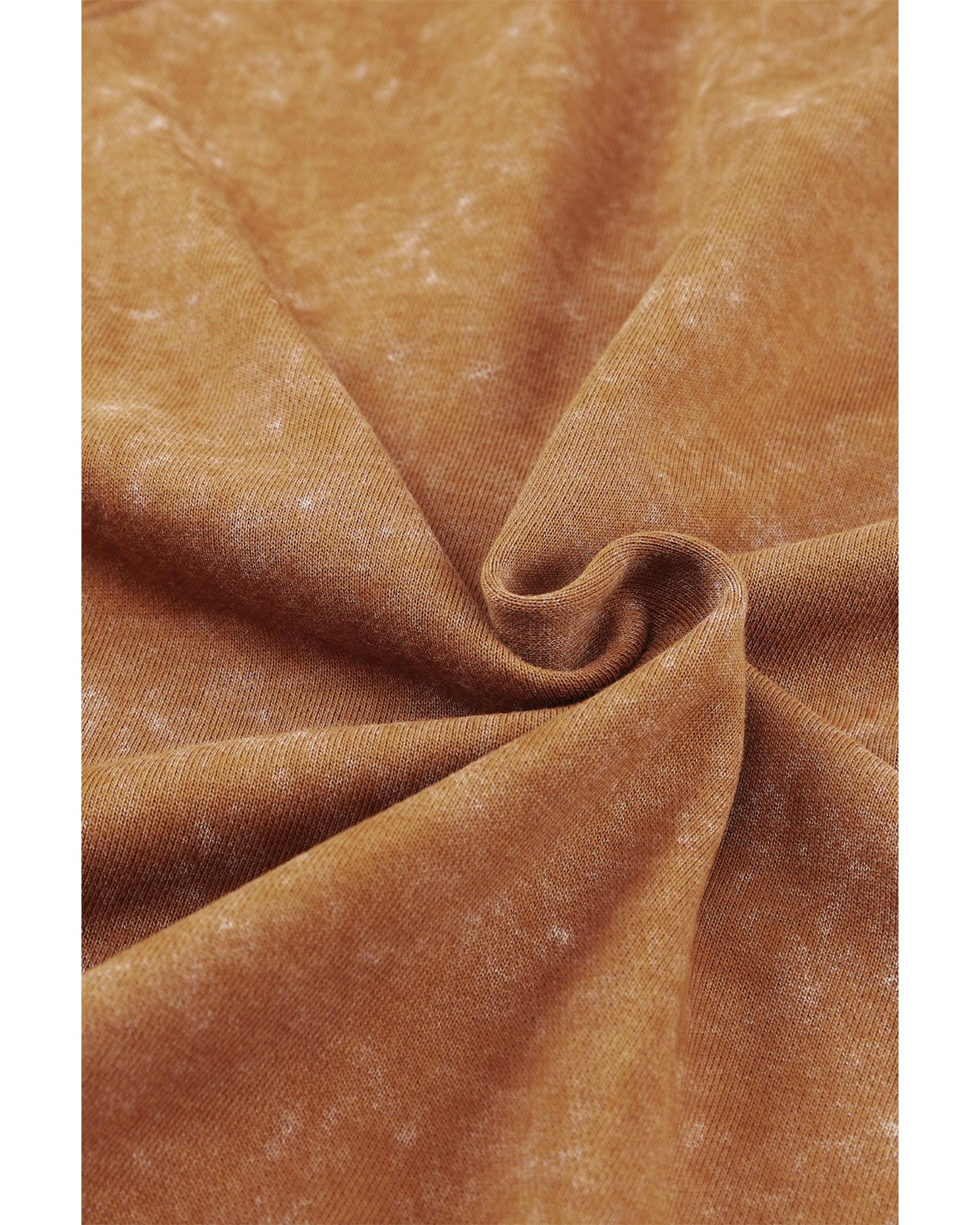 Khaki Vintage Washed Flap Pocket Button Shacket - M 4