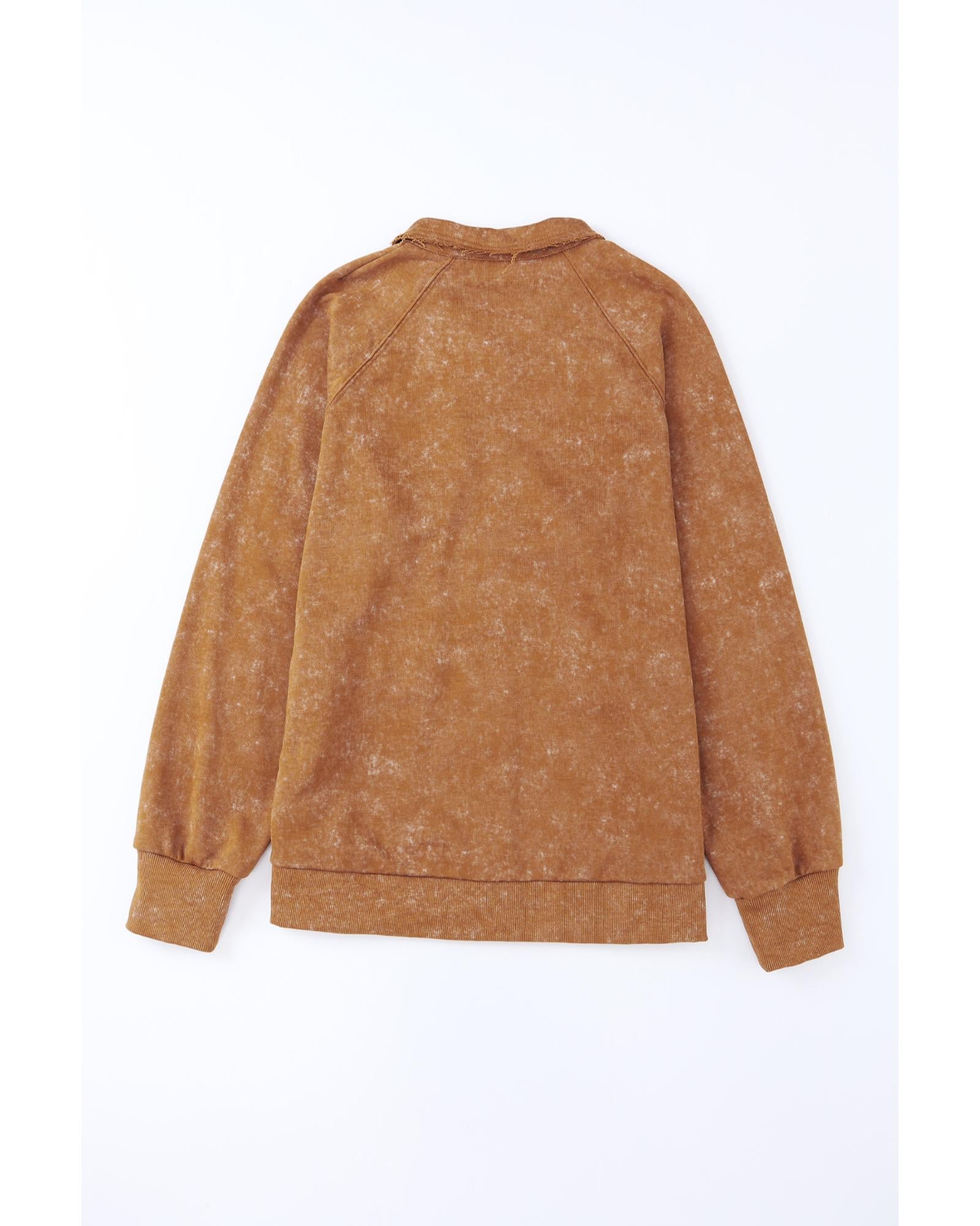 Khaki Vintage Washed Flap Pocket Button Shacket - XL