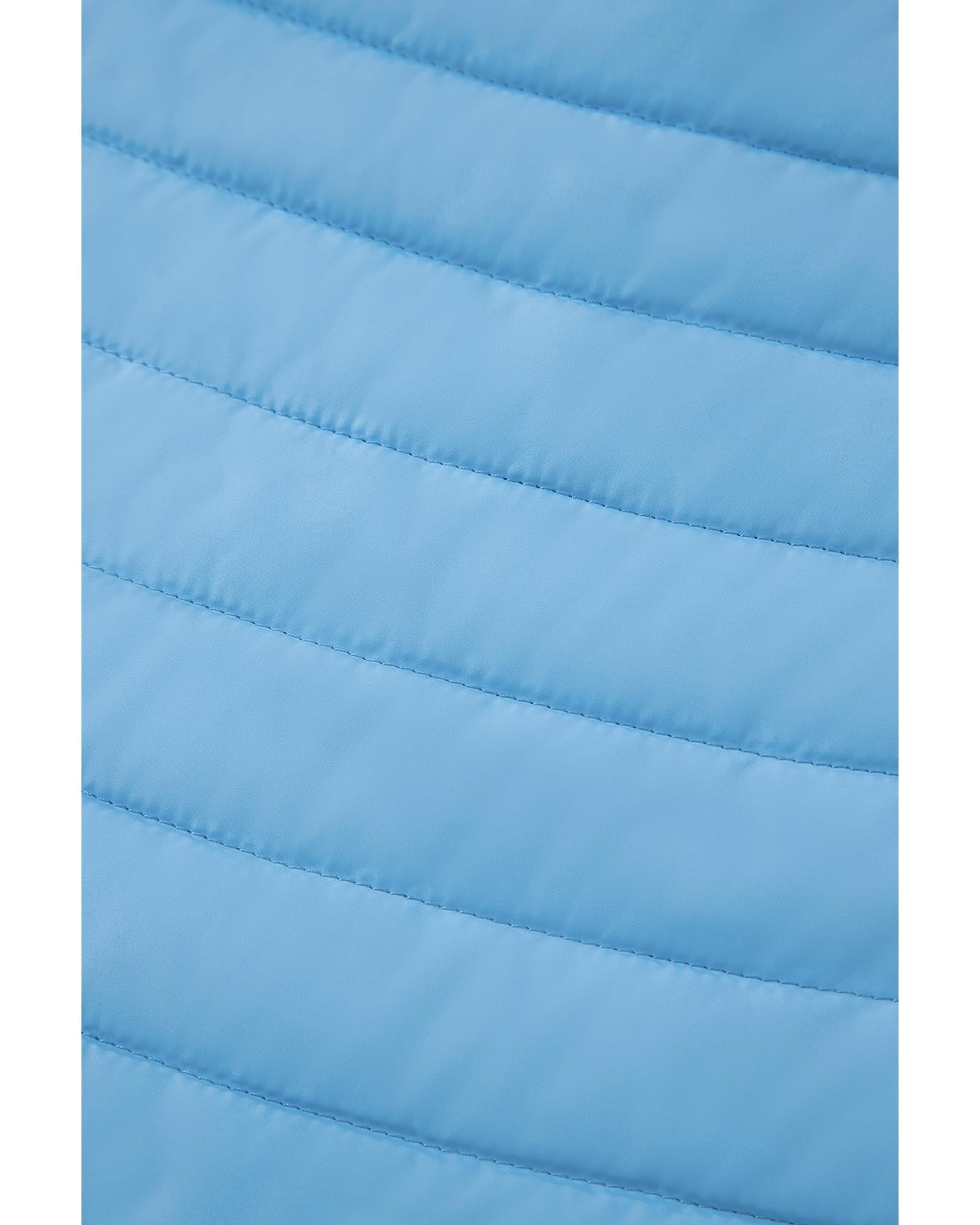 Myosotis Solid Color Quilted Zip-up Puffer Jacket - S 3