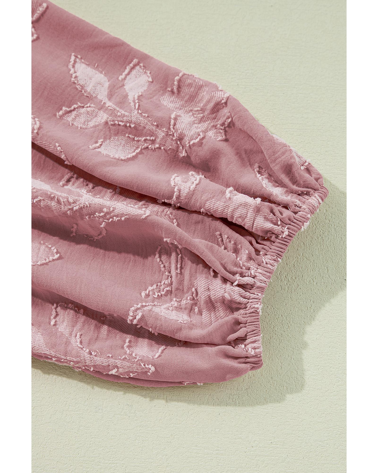 Peach Blossom Floral Surplice V Neck Tiered Ruffled Plus Size Dress - 2X 5