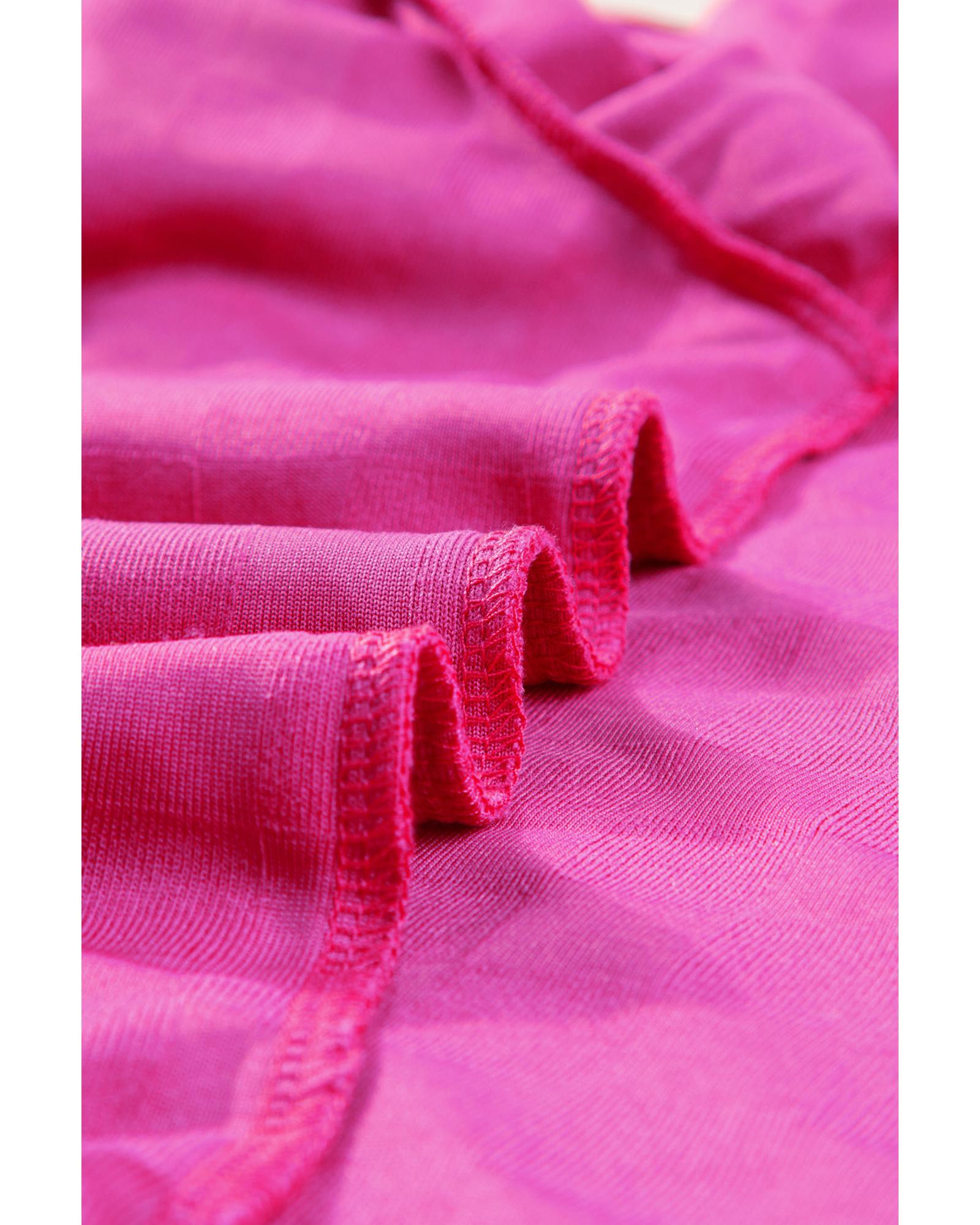 Peach Blossom Plus Size Checkered Terry Knit Short 2pcs Outfit - 2X 6