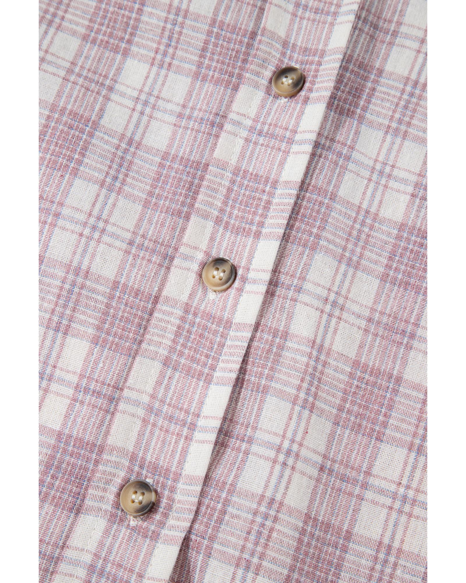 Bonbon Plaid Print Drawstring Hooded Button-up Plus Size Shirt - 1X