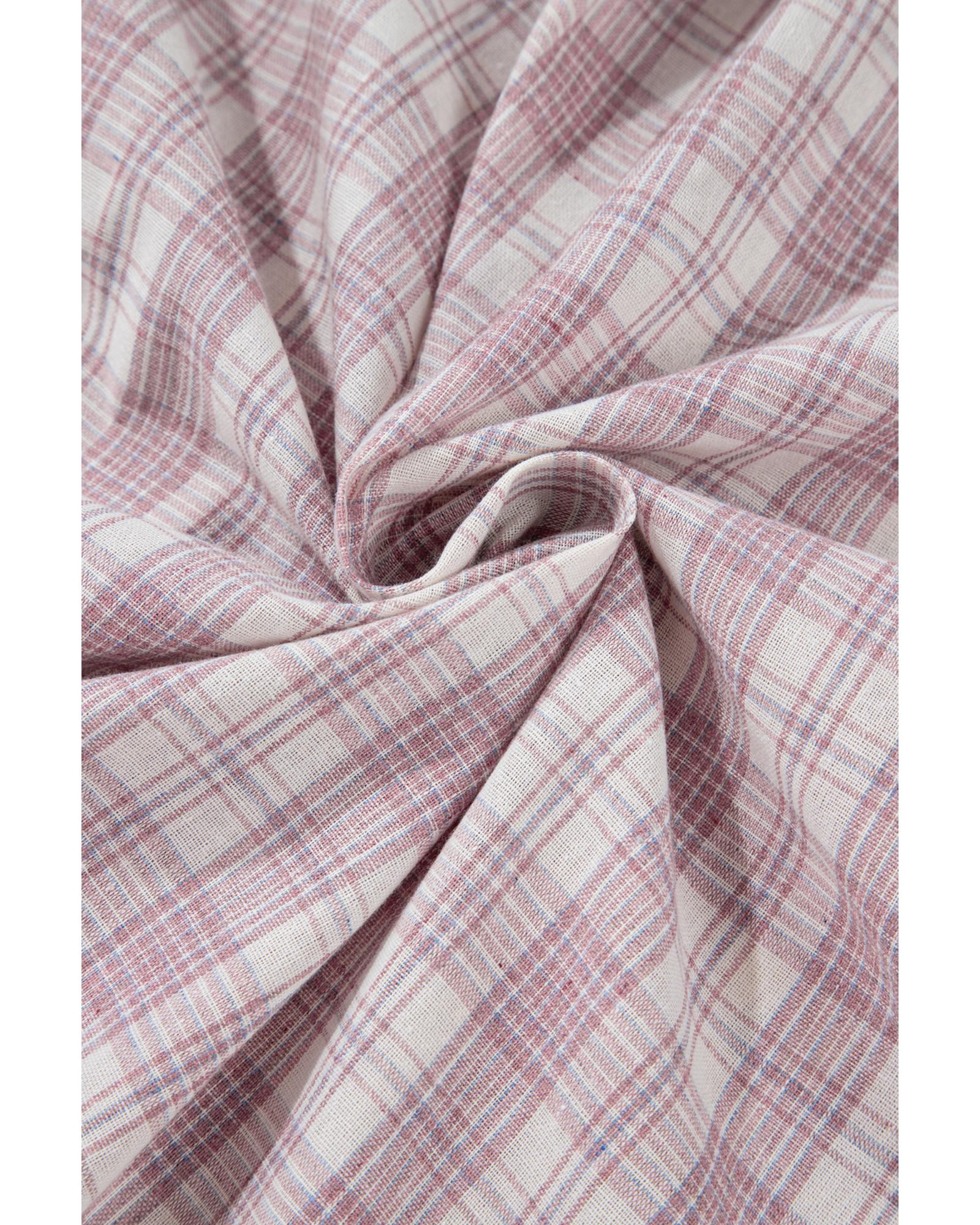 Bonbon Plaid Print Drawstring Hooded Button-up Plus Size Shirt - 2X