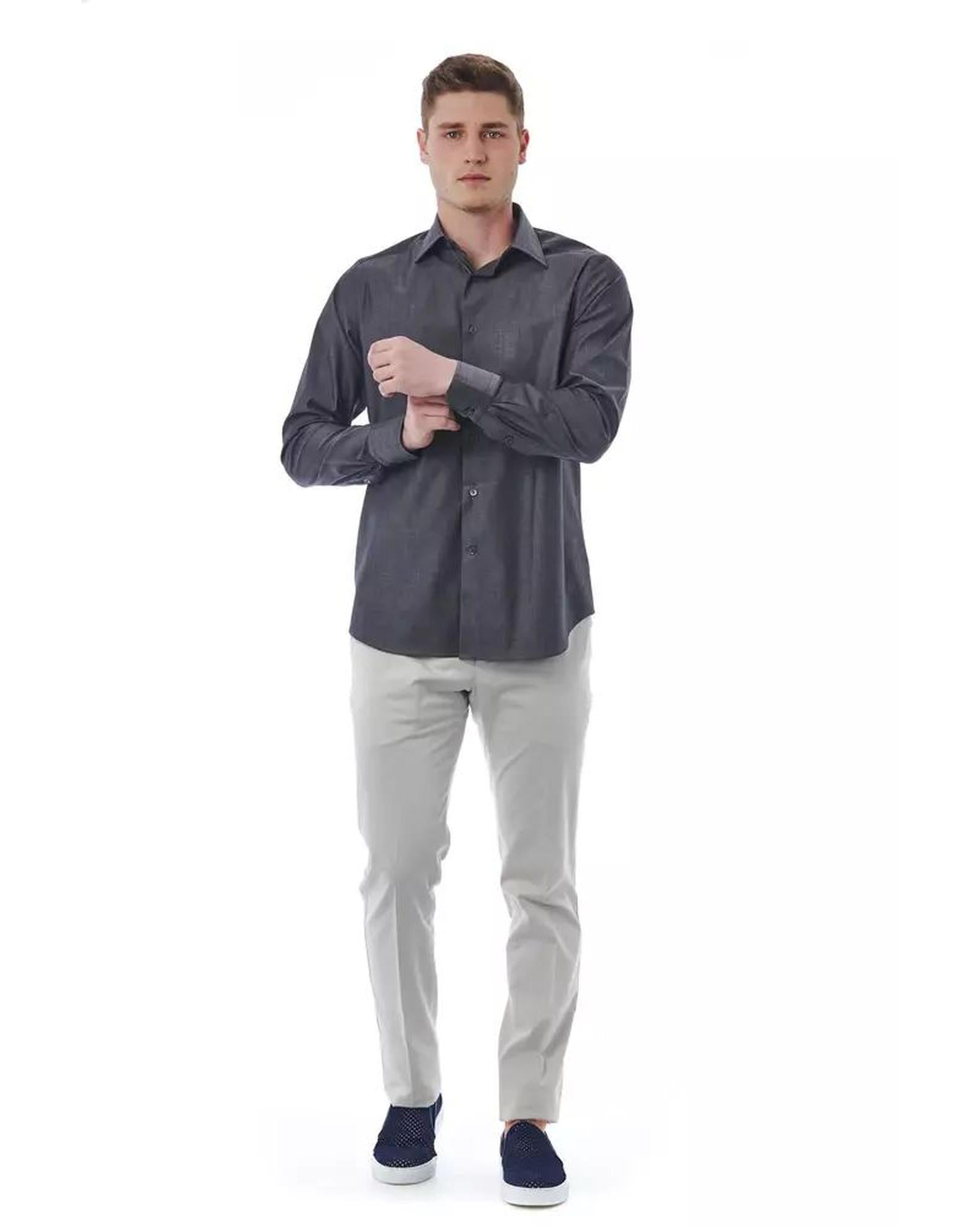 Bagutta Men's Gray Cotton Shirt - 2XL 5