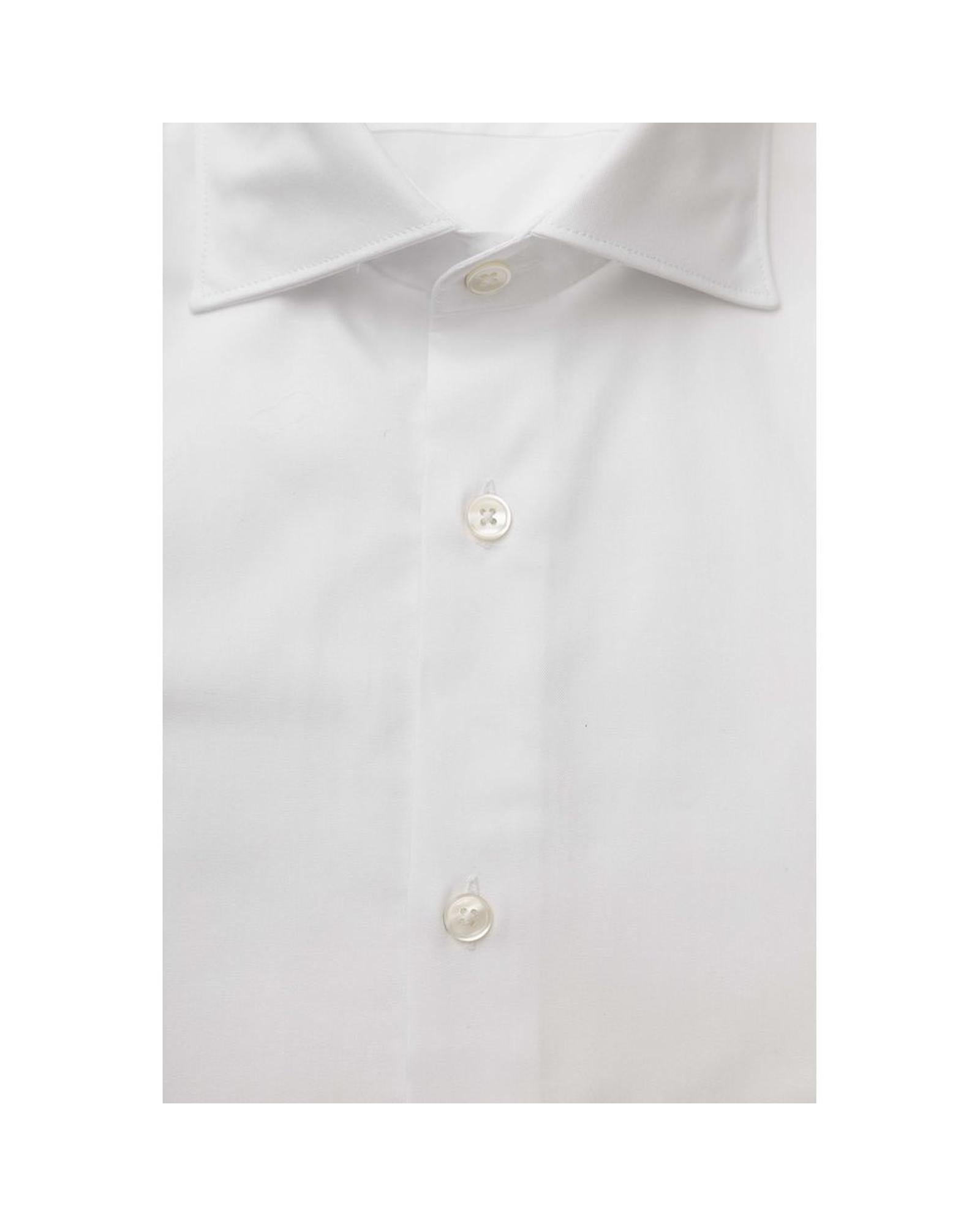 Bagutta Men's White Cotton Shirt - 44 IT 4