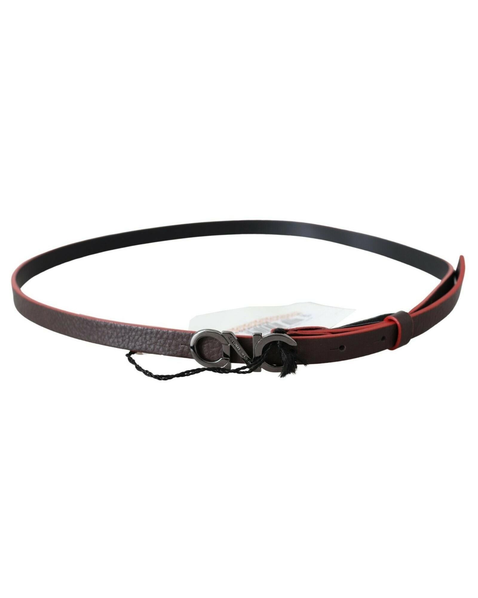 CNC Costume National Leather Logo Belt 85 cm Women 3