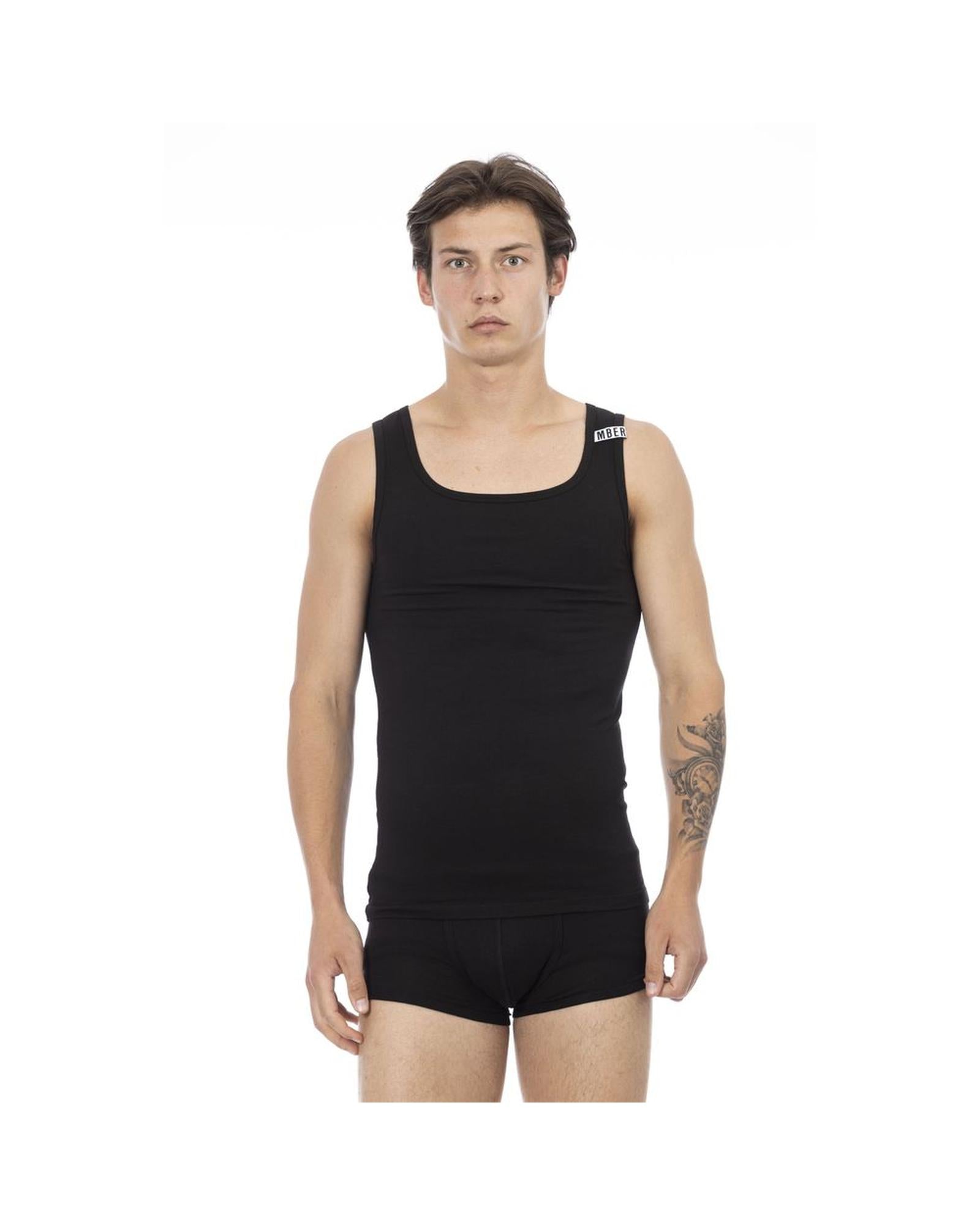 Stretch Cotton Logoed Tank Top S Men