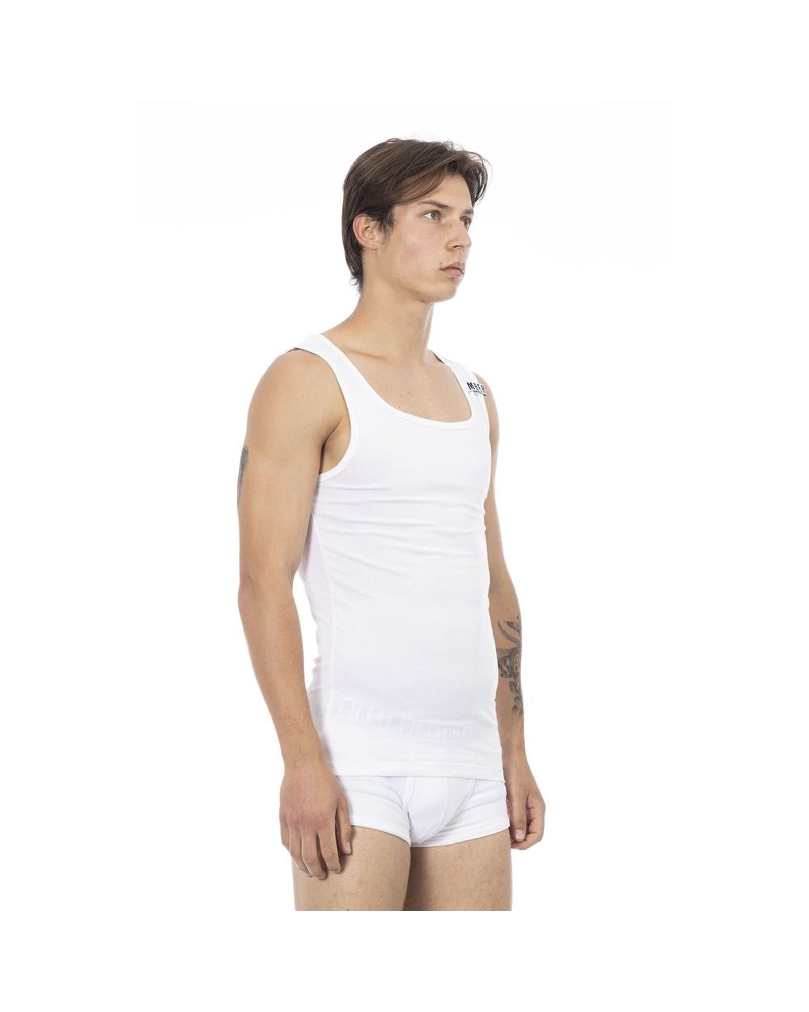Stretch Cotton Logoed Shoulder Pad Mens Tank Top M Men