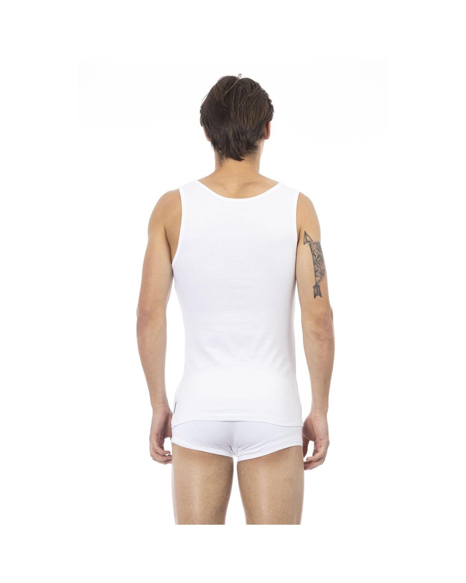 Stretch Cotton Logoed Shoulder Pad Mens Tank Top M Men