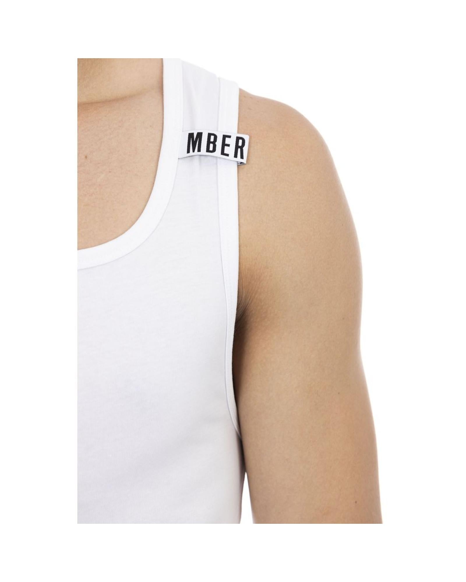 Stretch Cotton Logoed Shoulder Pad Mens Tank Top M Men 3